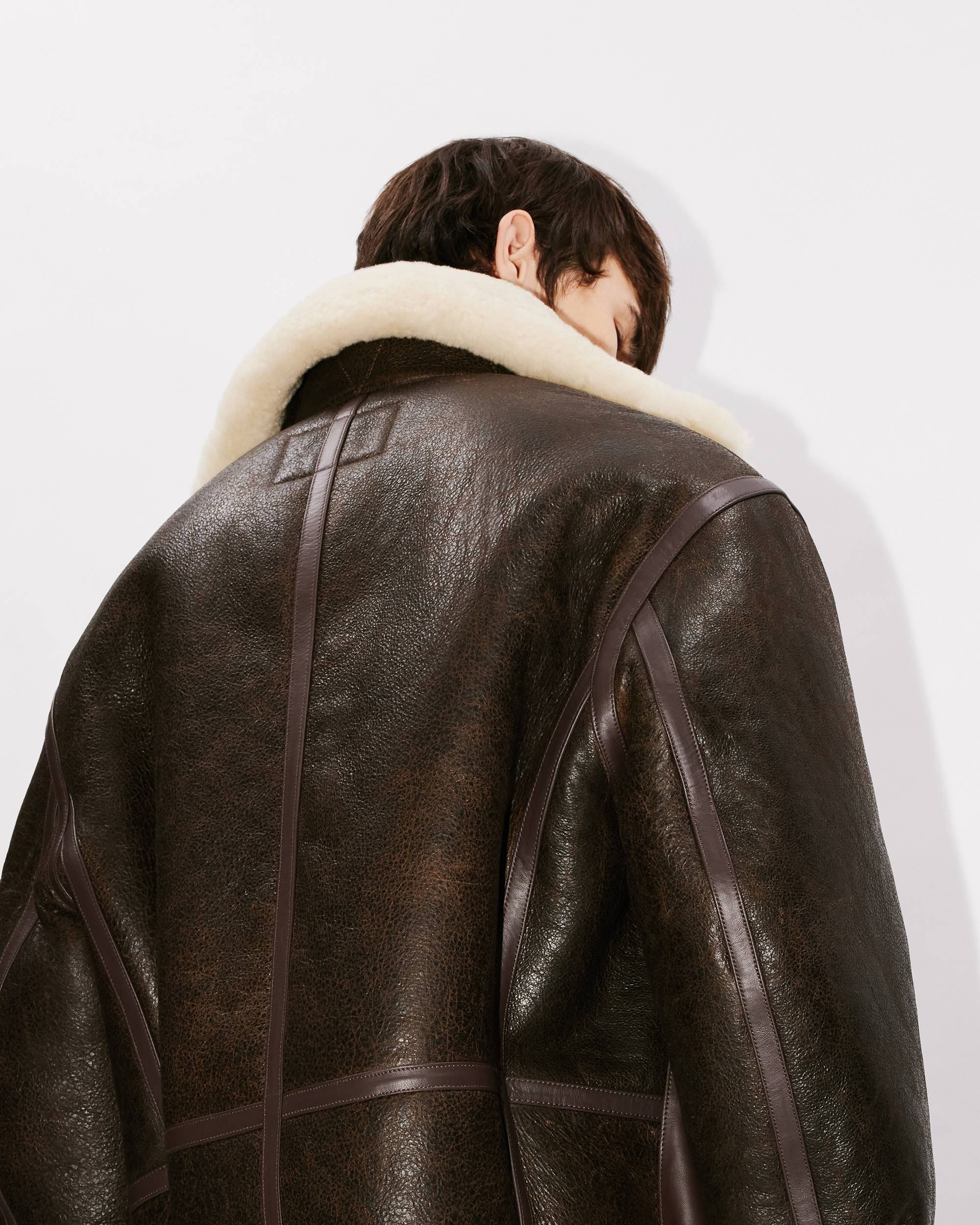 Leather aviator jacket - 5
