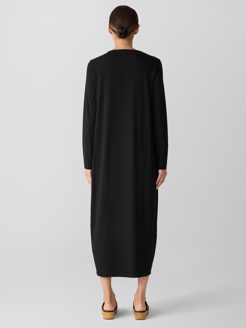 Stretch Jersey Knit Oval Dress 4