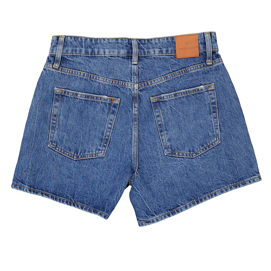 Anine Bing Dalton Denim Shorts - 6