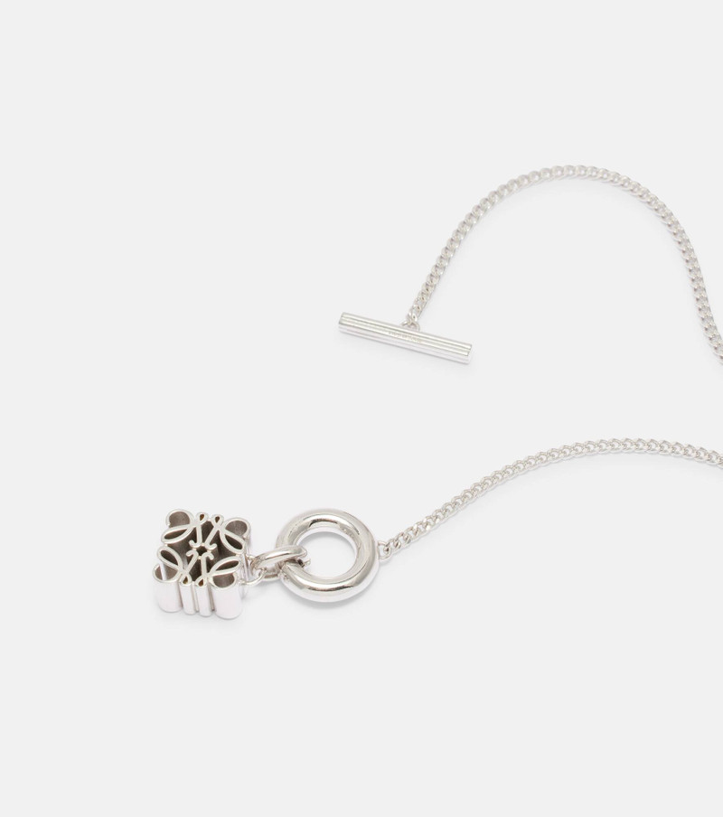 Anagram embellished sterling silver necklace 4