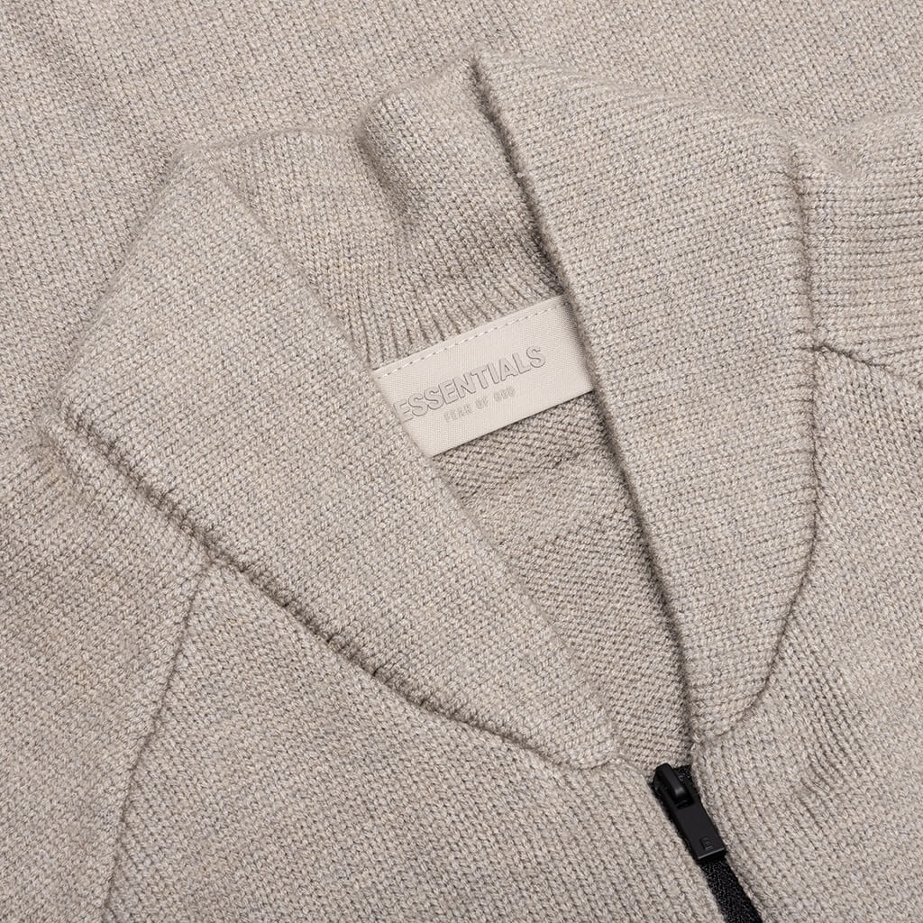 ESSENTIALS WOMEN'S CARDIGAN - DARK OATMEAL - 3
