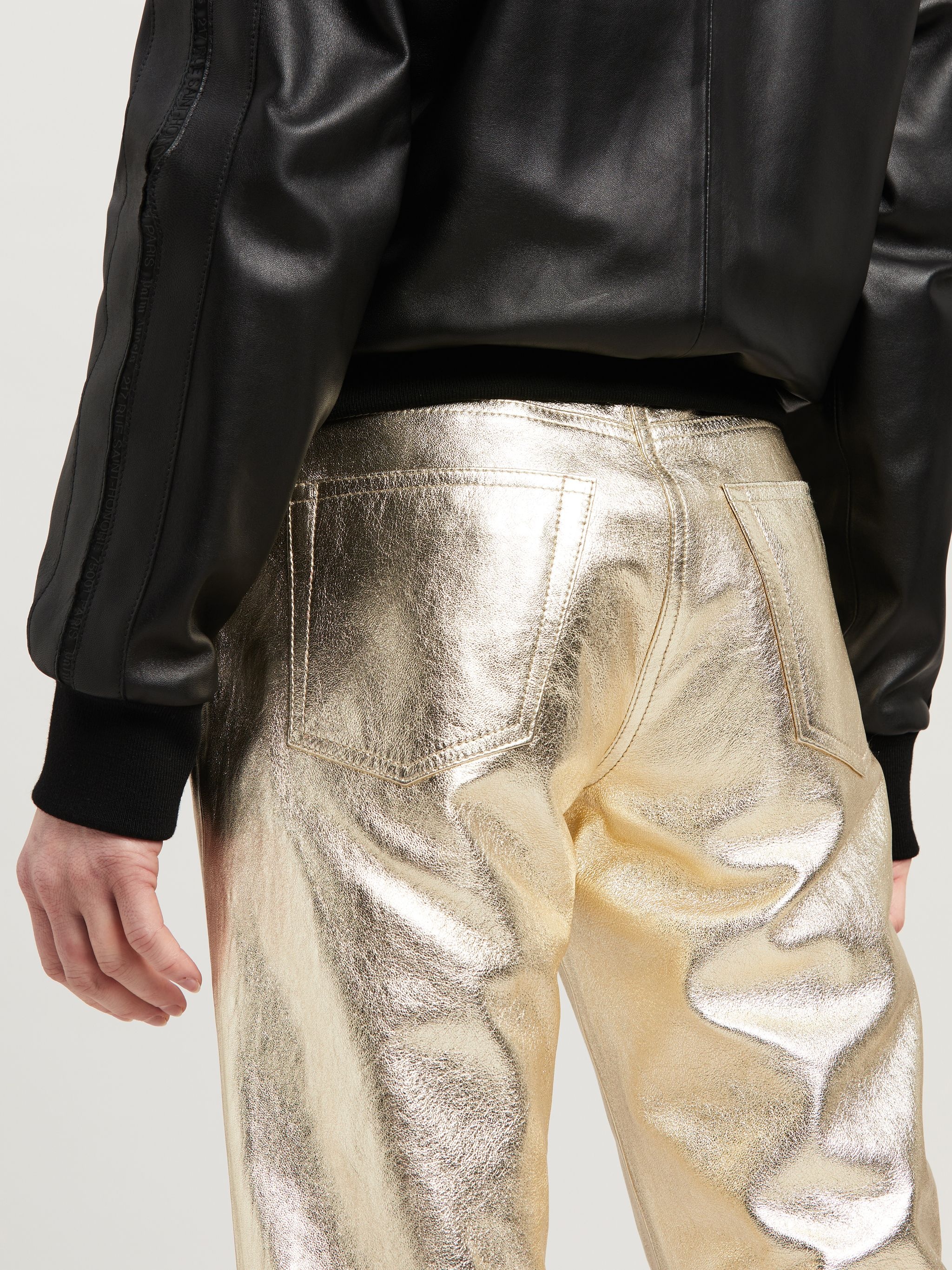 LAMINATED LEATHER PANTS - 6