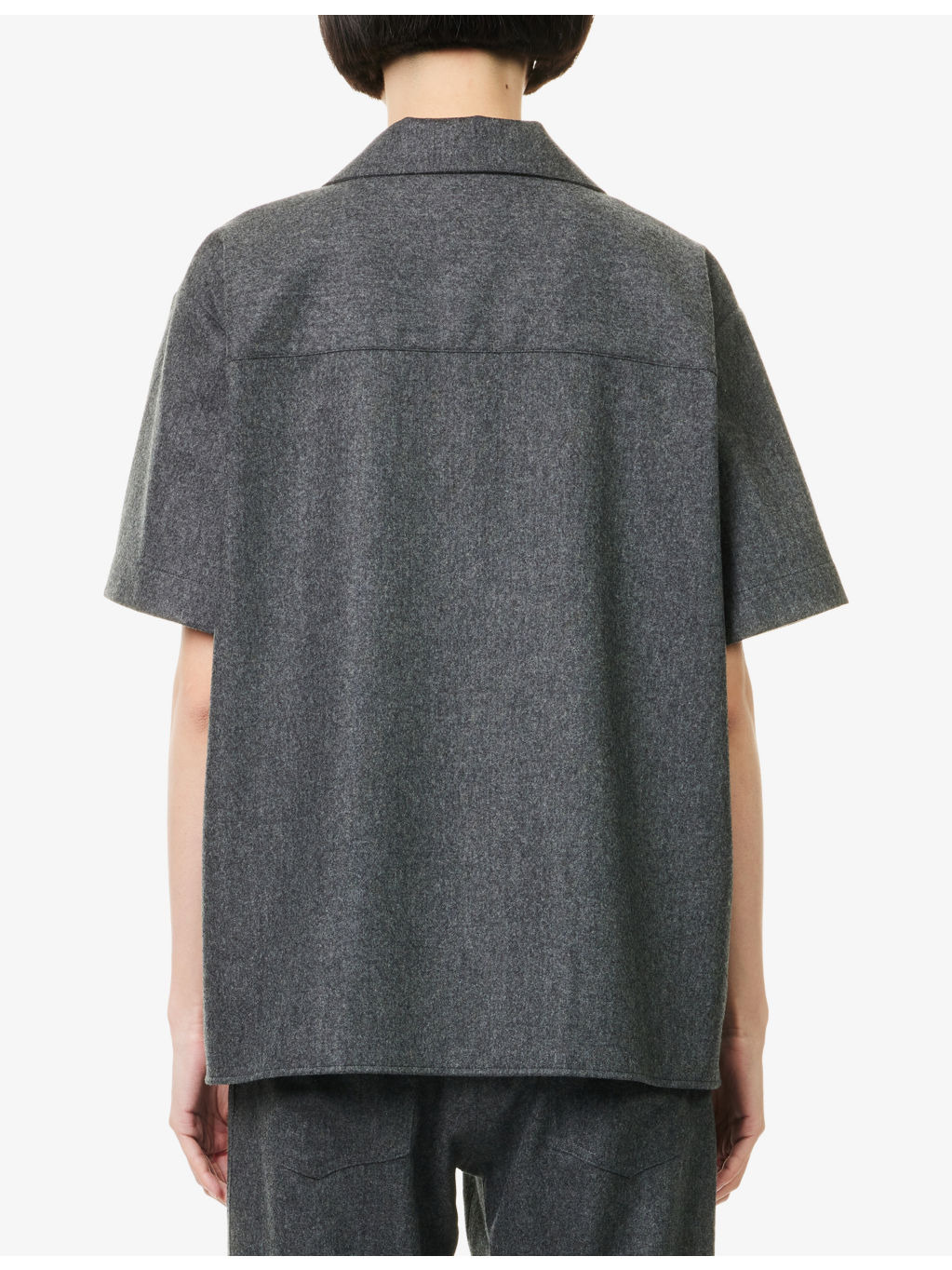 Riordan Camp-Collar Stretch-Wool And Cashmere Shirt - 4