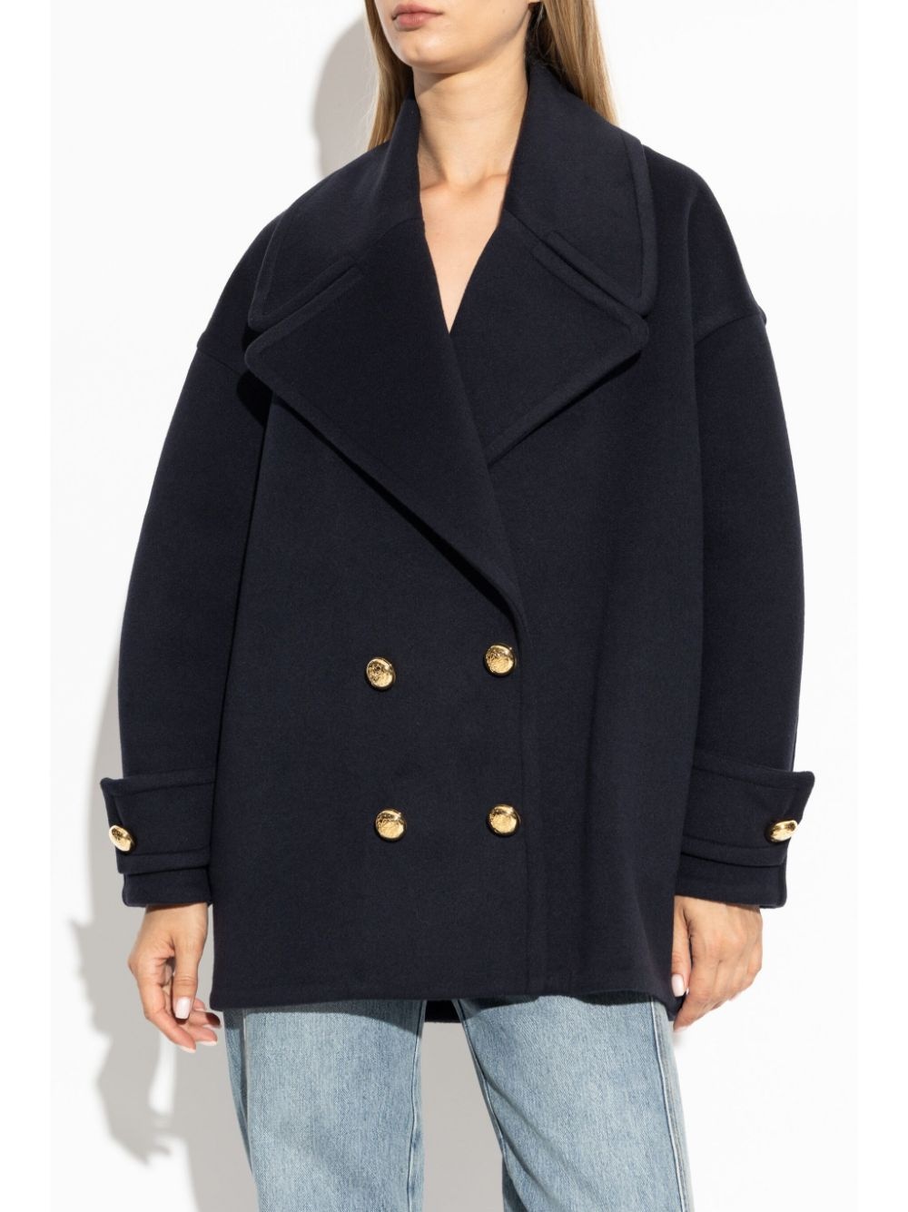 Pebble wool peacoat - 3