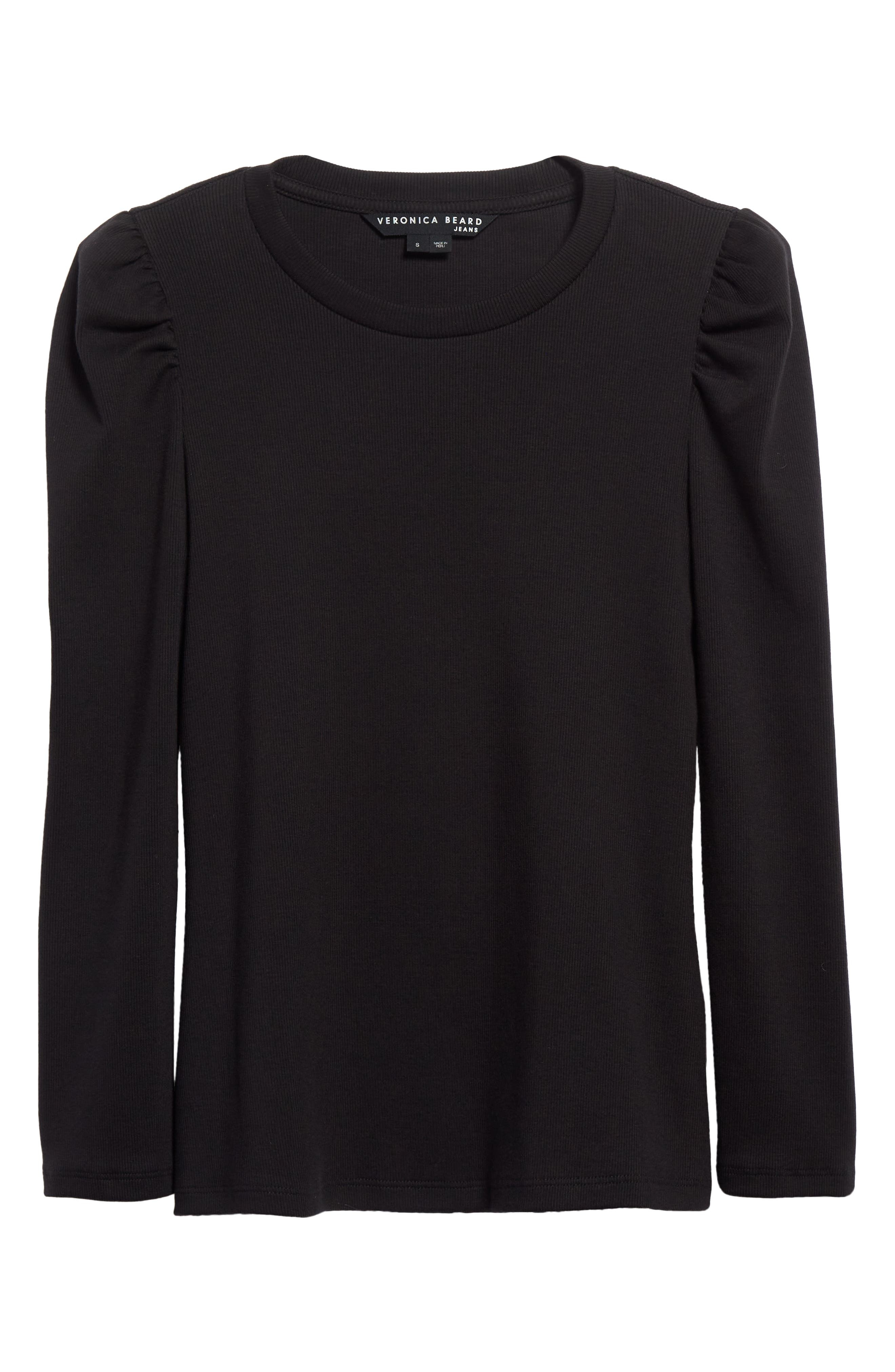 Veronica Beard Britney Rib Top in Black at Nordstrom - 5