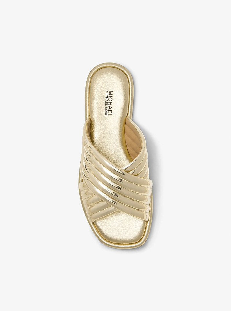 Portia Metallic Slide Sandal 3