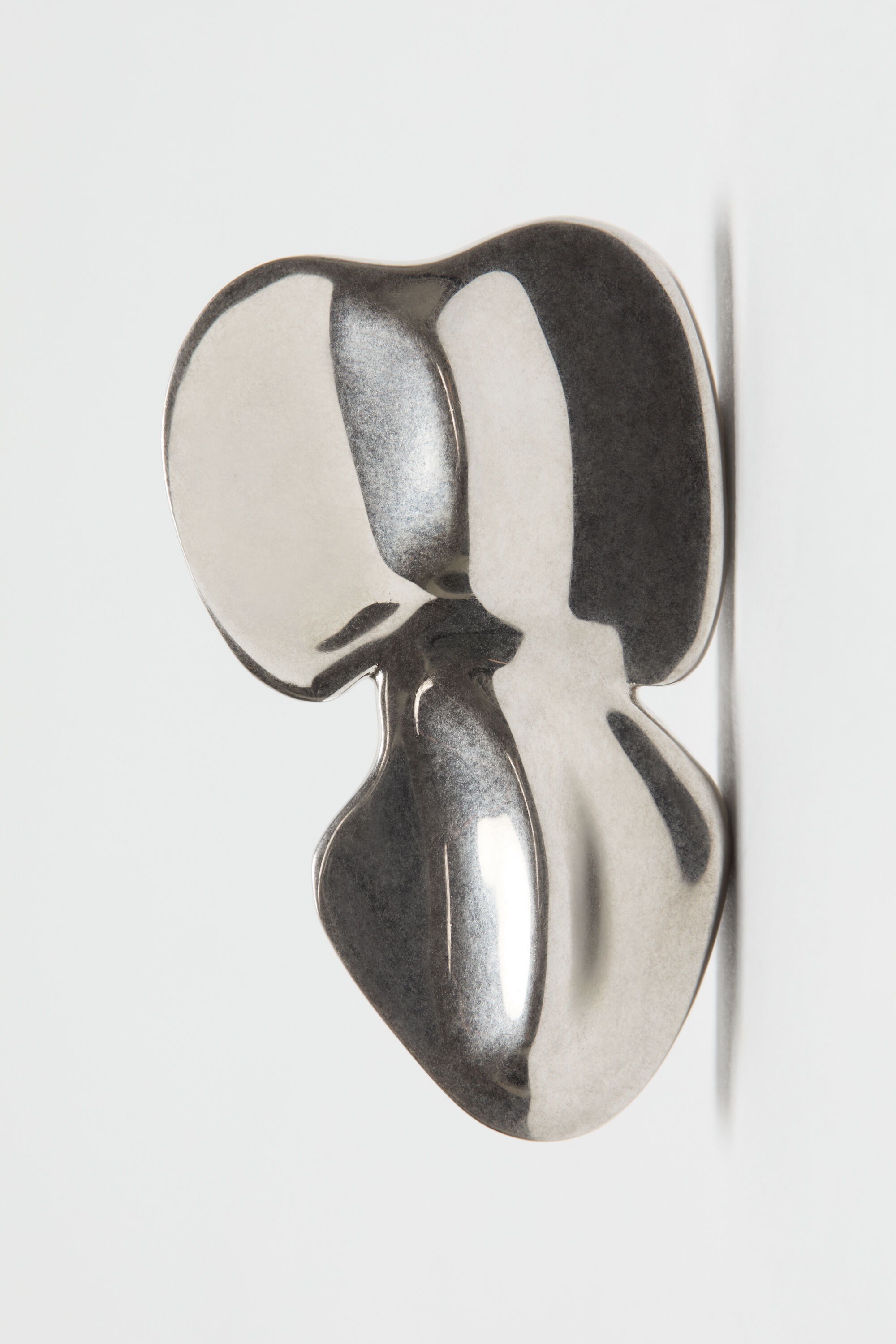 Brass croco scale earrings - Silver - 3