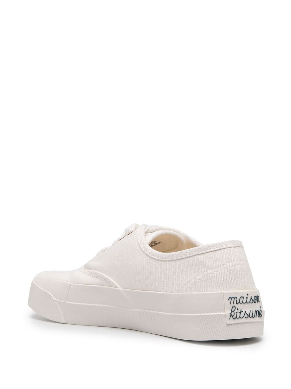 low-top canvas sneakers - 3