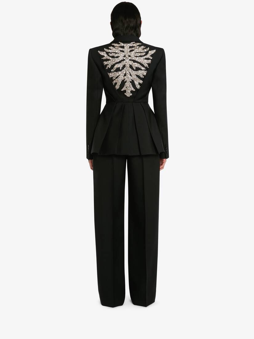 Women's Mycelium Embroidery Kickback Jacket in Black - 4