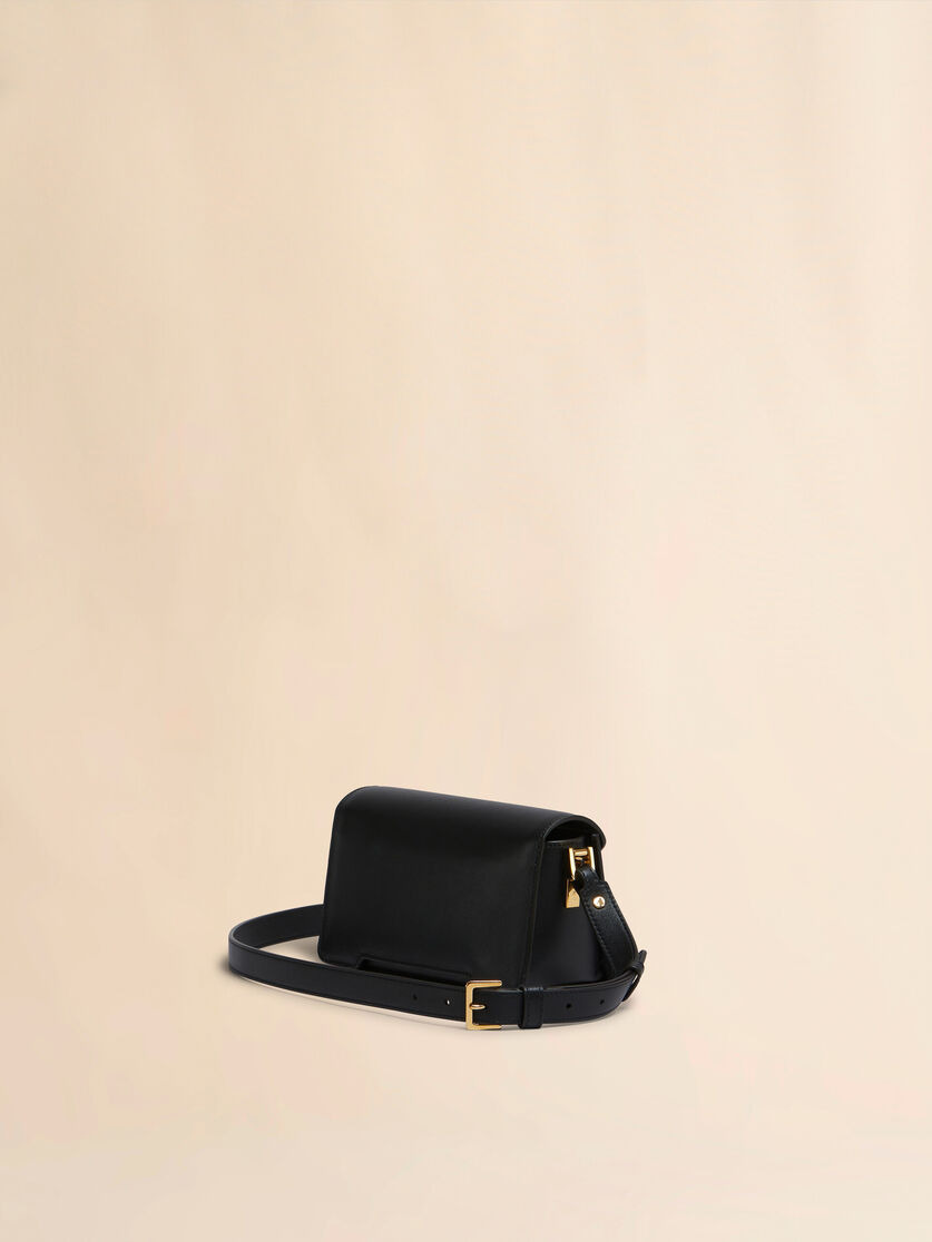 BLACK LEATHER TRUNKAROO MINI SHOULDER BAG - 2