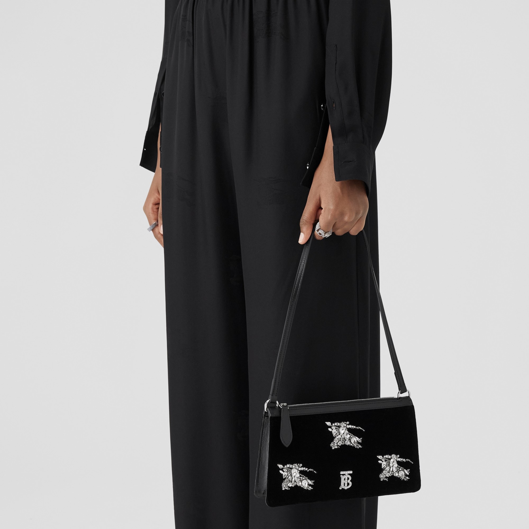 Crystal EKD Velvet Mini TB Shoulder Pouch - 10
