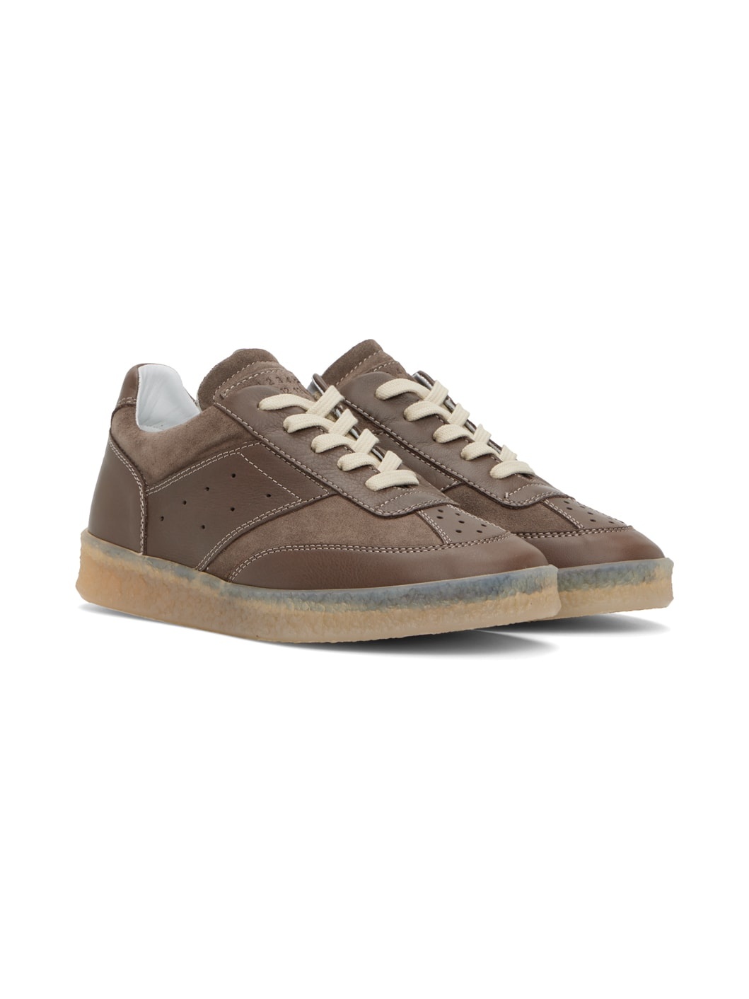 Taupe Crosta London & Mesh Sneakers - 4