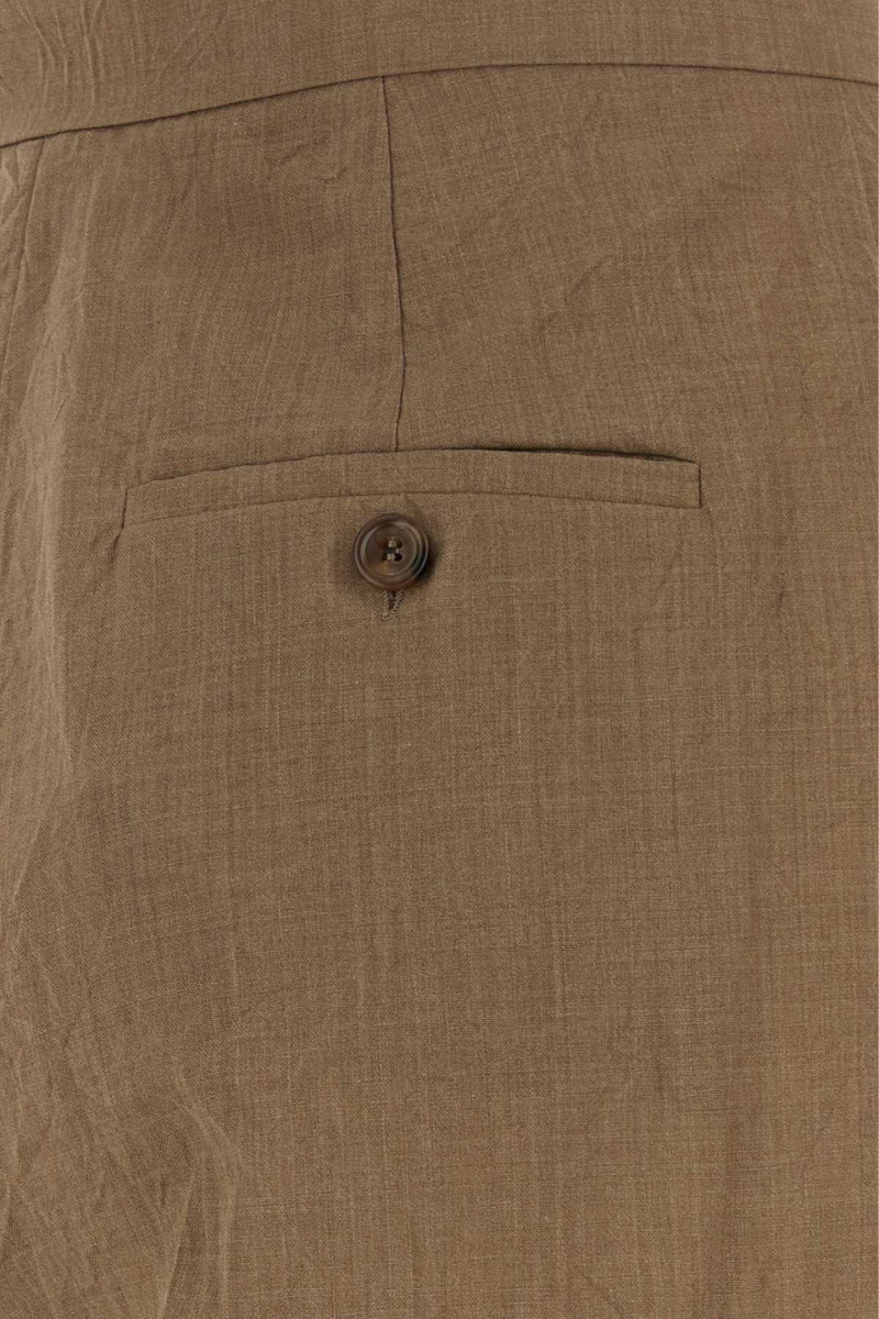 Biscuit Wool Teruel Flared Leg Pant Nocciola Fodera: Cotton Pantaloni 3