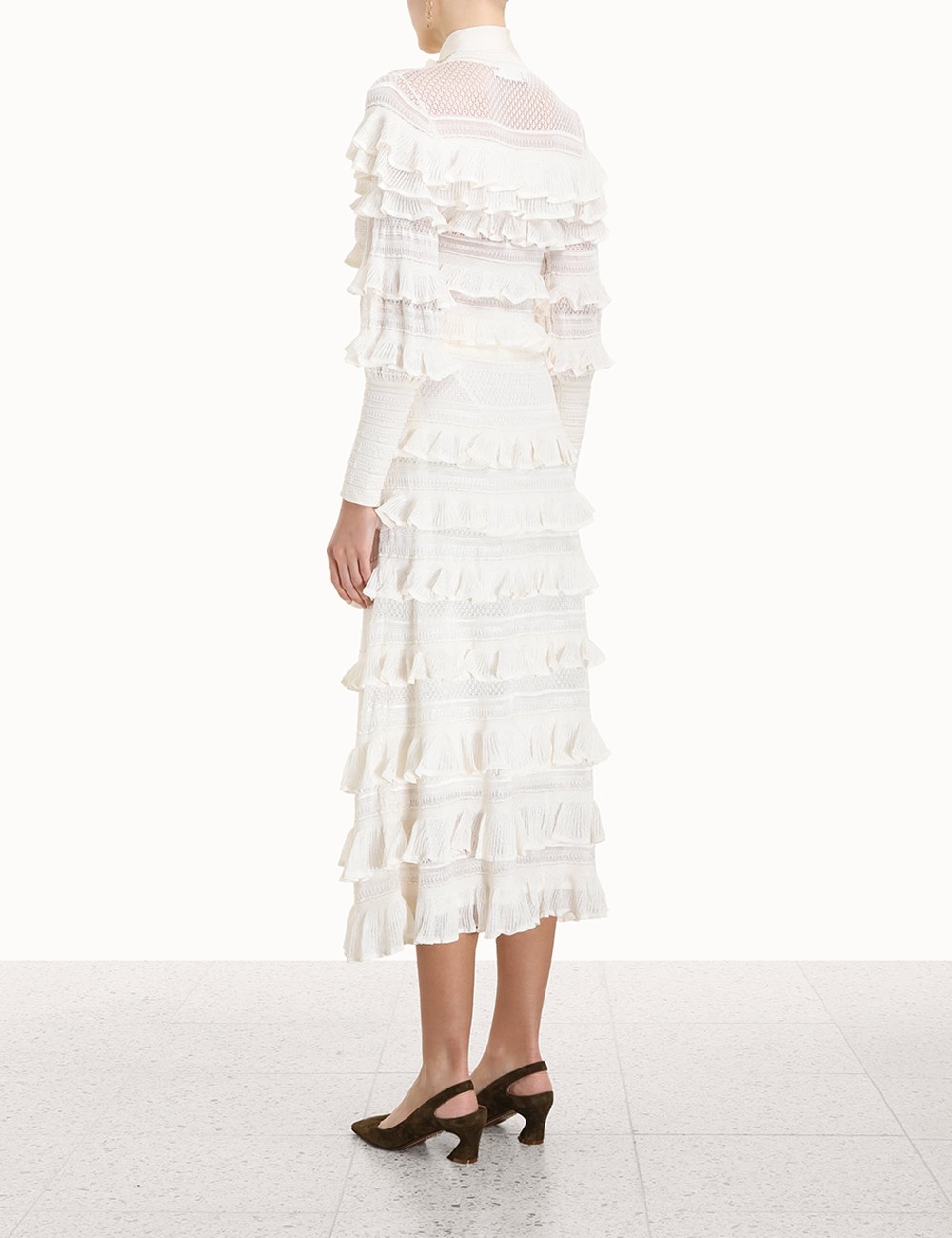KALEIDOSCOPE RUFFLE MIDI SKIRT - 4