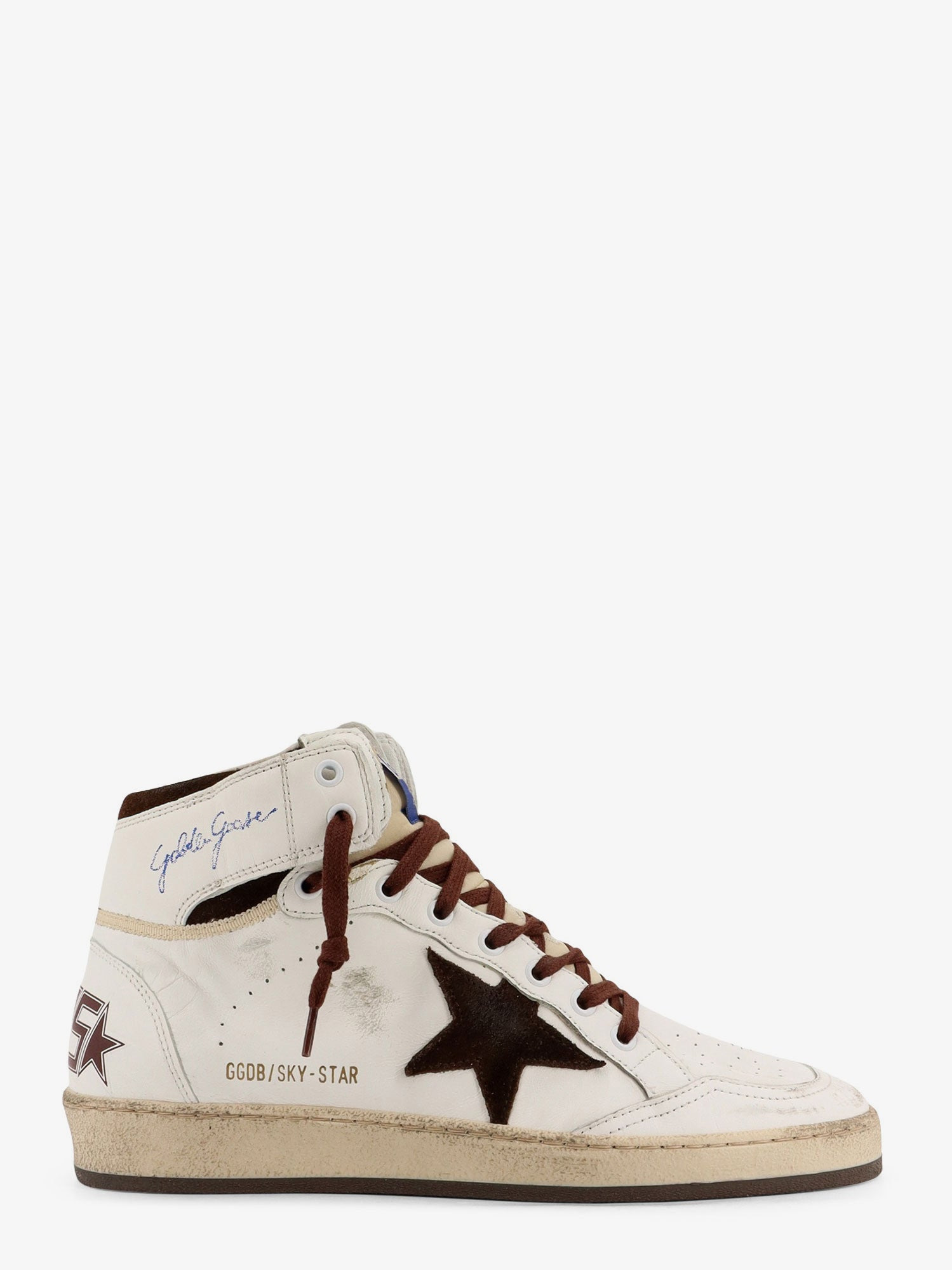 Golden Goose Deluxe Brand Sky Star High-Top Leather Sneakers - 1