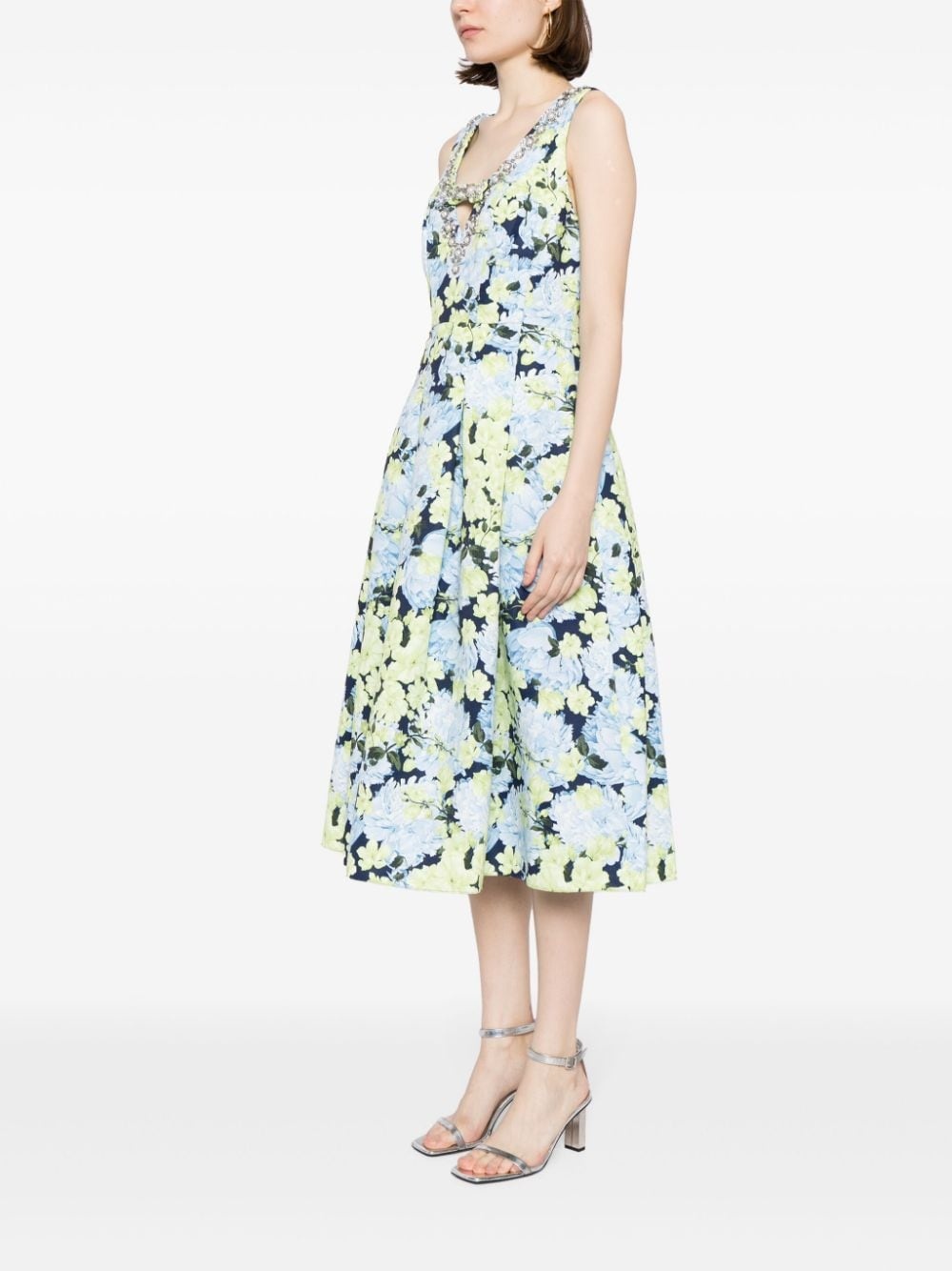 Millie floral-print midi dress - 3