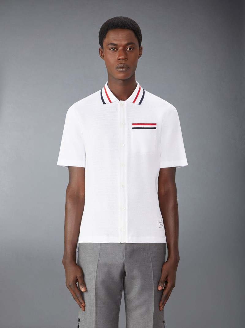 RWB-stripe cotton shirt - 1