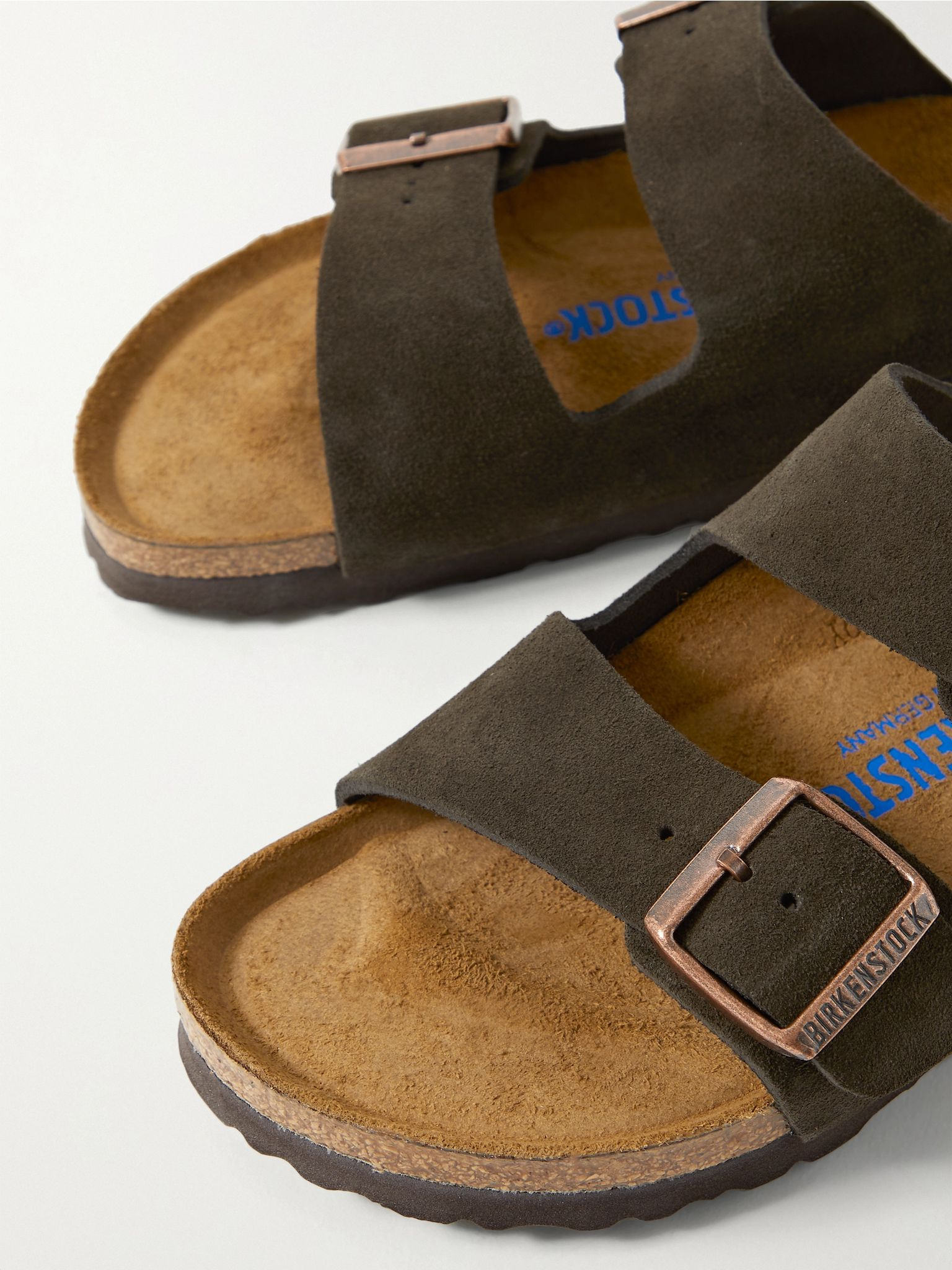 Arizona suede sandals Dark brown - 4