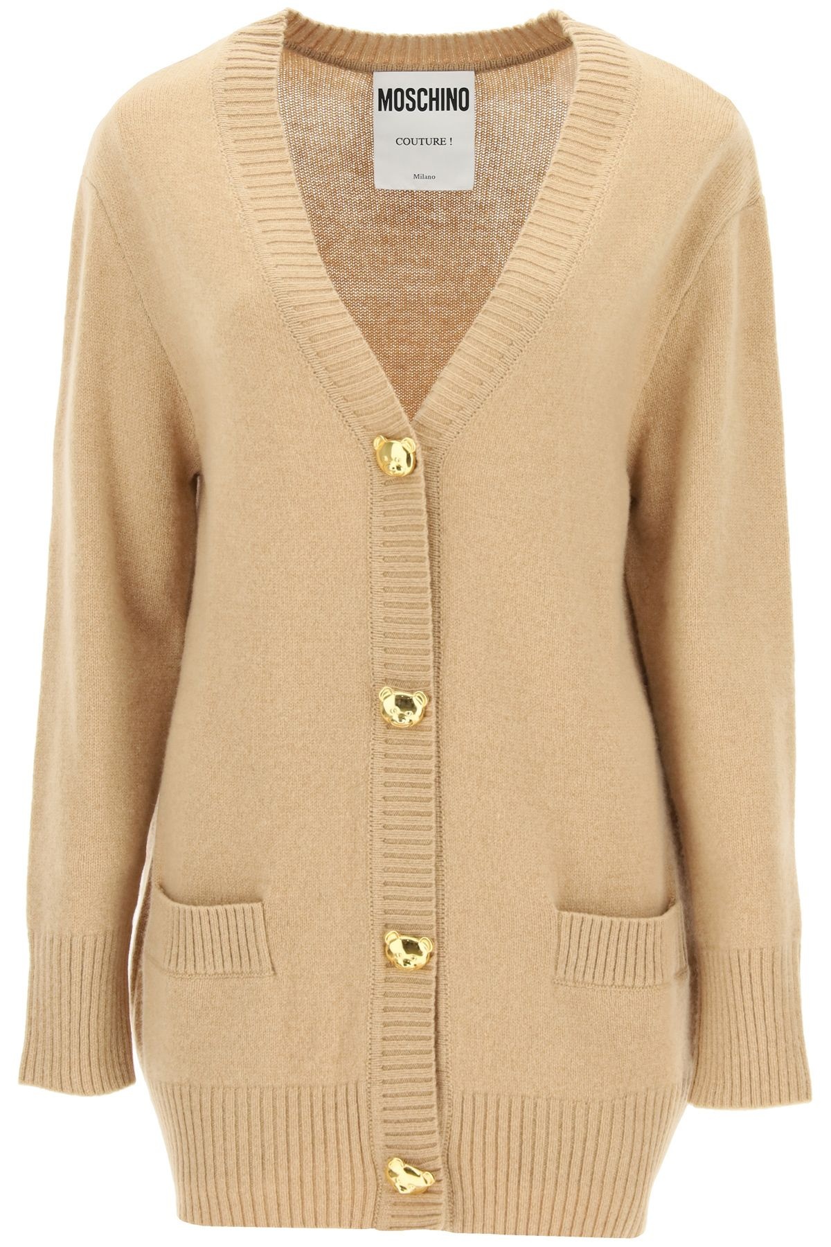 OVERSIZED CARDIGAN WITH TEDDY BEAR BUTTONS - 1