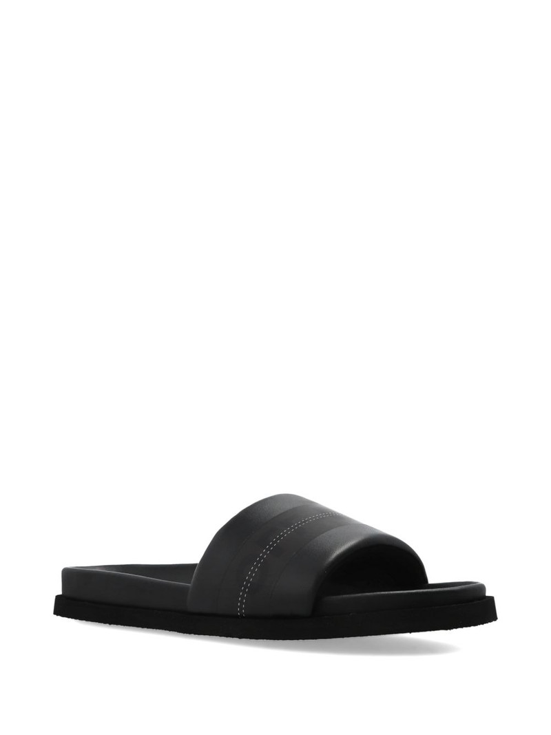 Off-White logo-print leather slides outlook