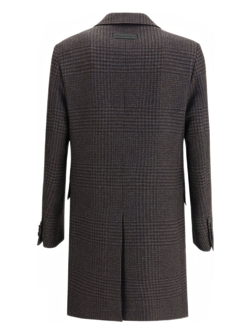 ZEGNA single-breasted checked coat outlook