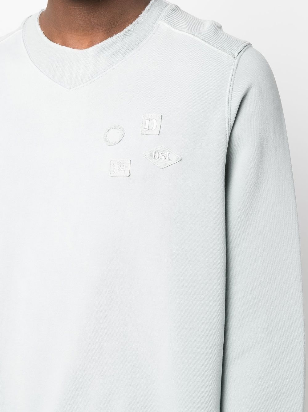 patch-detail cotton sweatshirt - 4