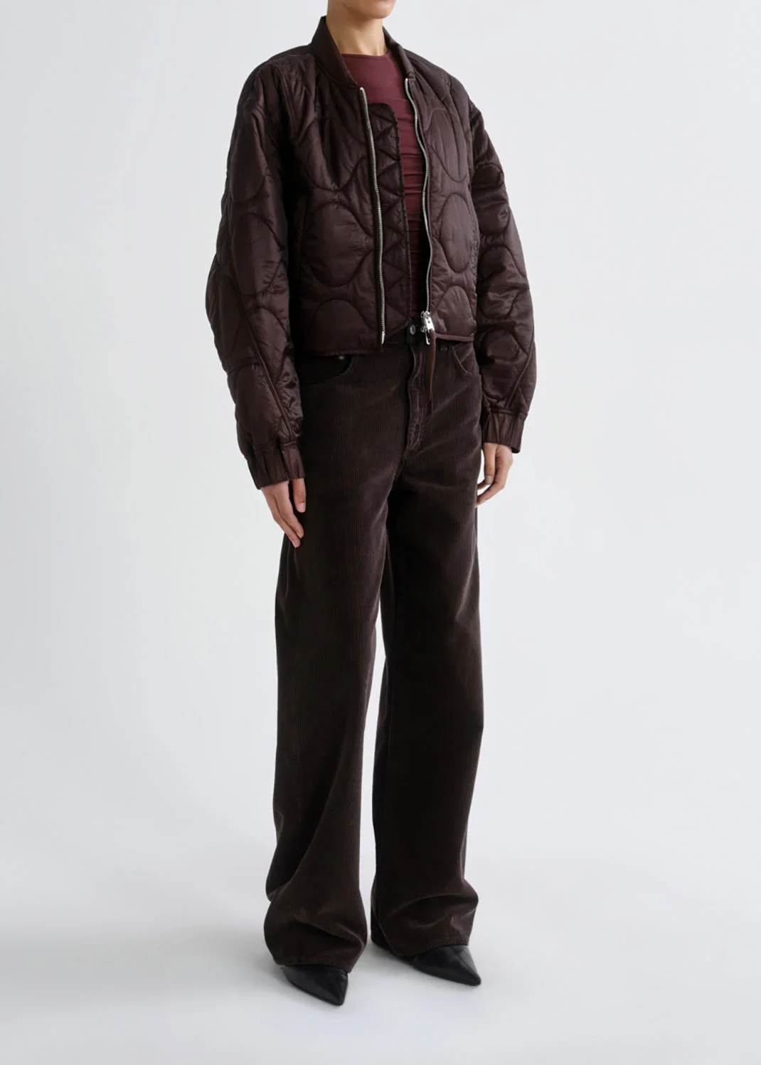 IONA QUILTED JACKET IN DEEP ROAST - 1