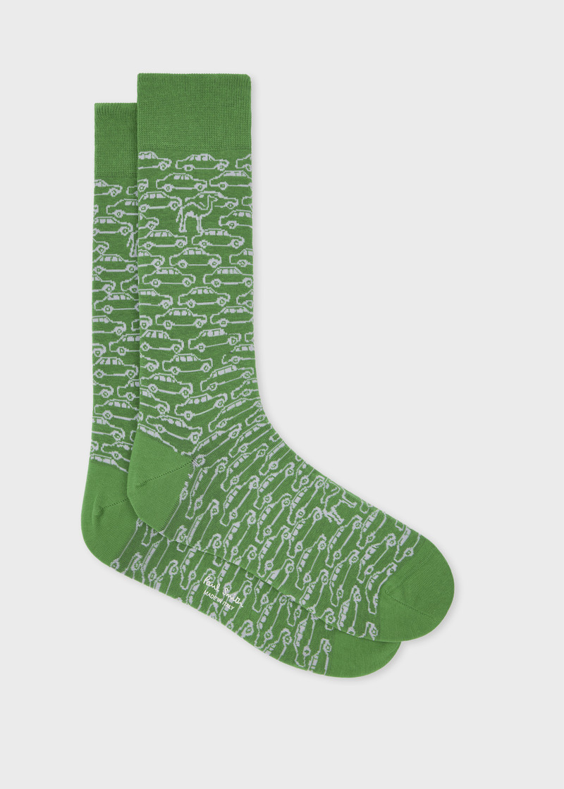 Green 'Camel Cars' Socks 1