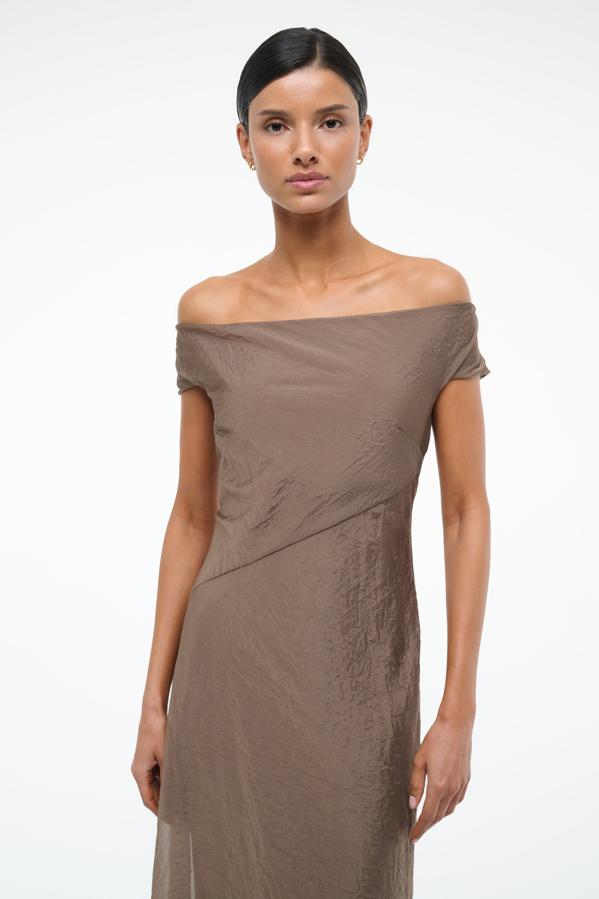 STAUD CHEYENNE DRESS TAUPE - 4
