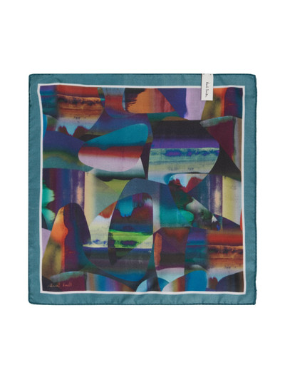 Paul Smith Blue Abstract Pocket Square outlook