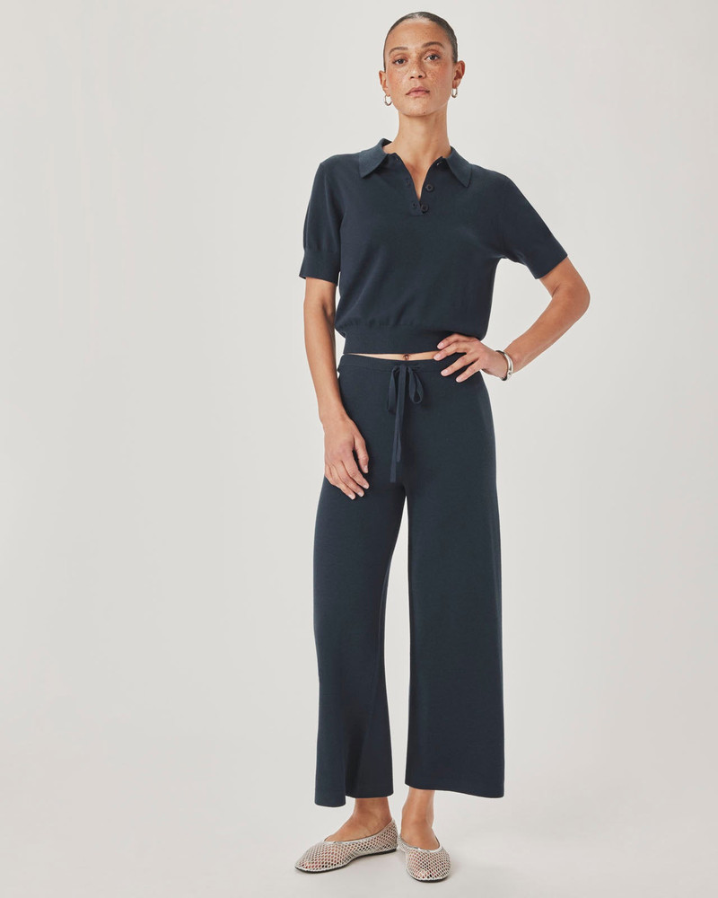 Splendid Christa Polo Short Sleeve Sweater outlook