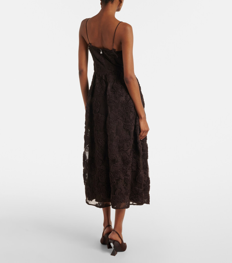 Floral mesh midi dress 6