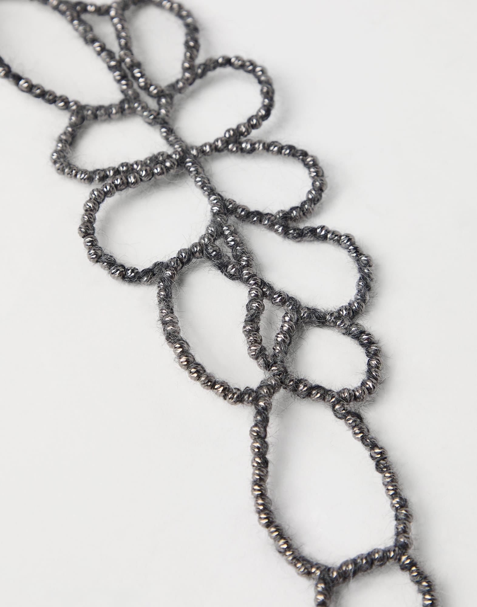 Ramage choker in Sterling Silver and mohair - 2