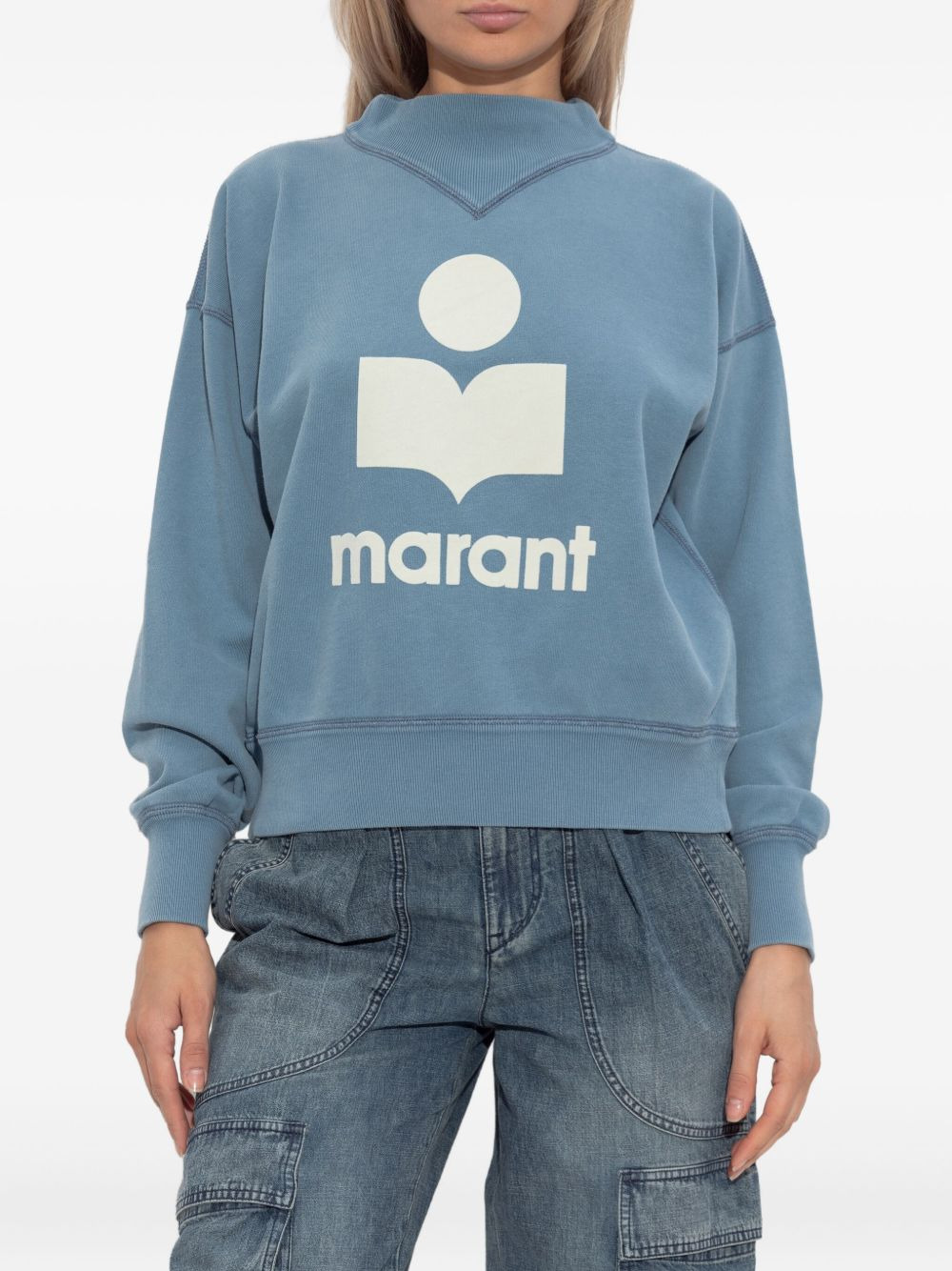 logo-print cotton-blend sweatshirt - 3