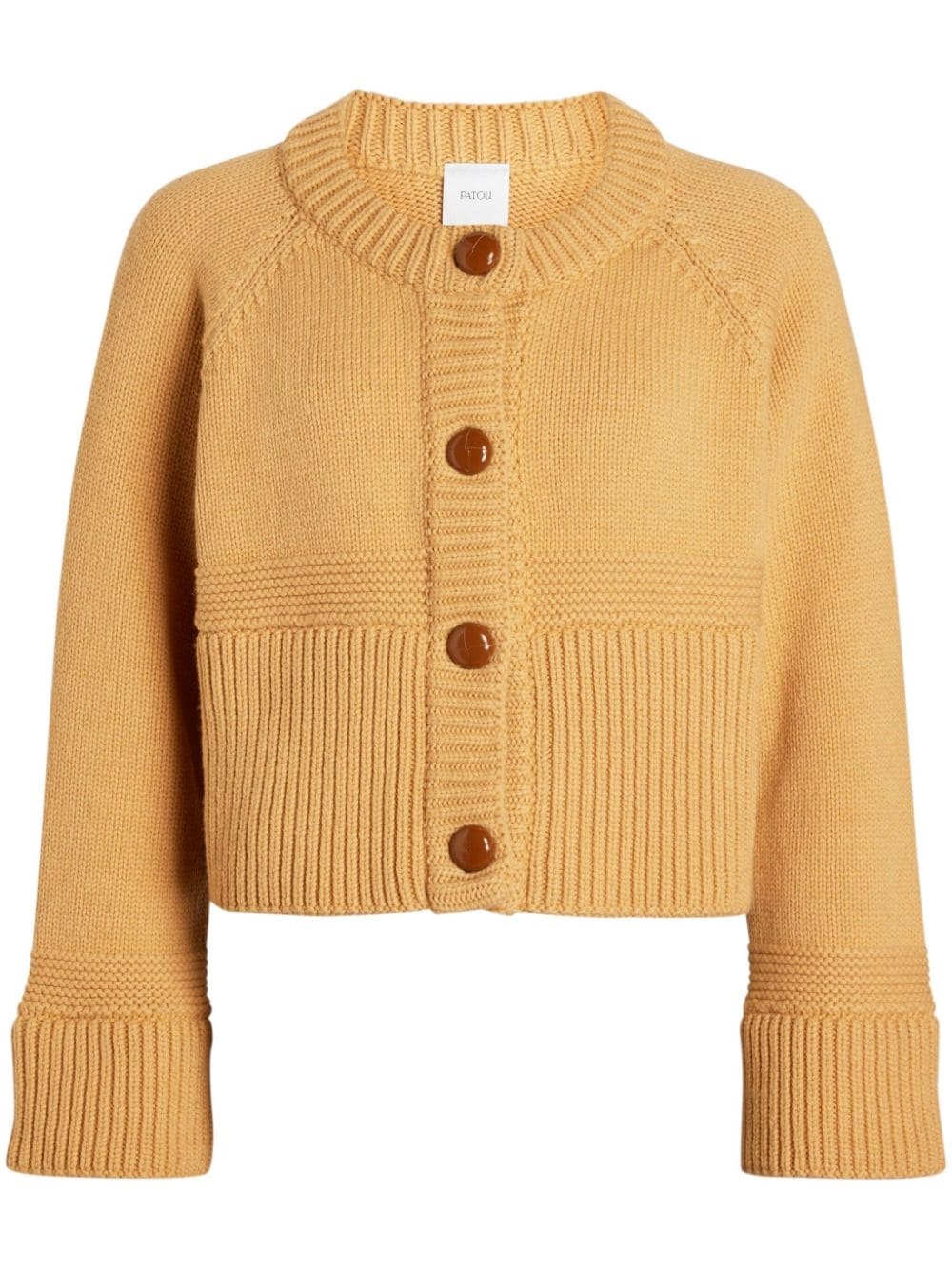 fitted knit rib jacket - 1