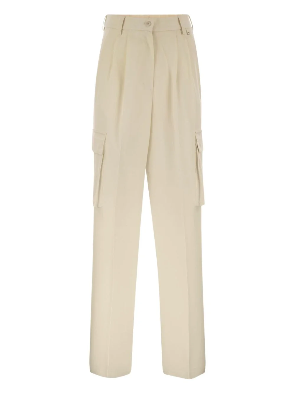 pleated cargo trousers - 1