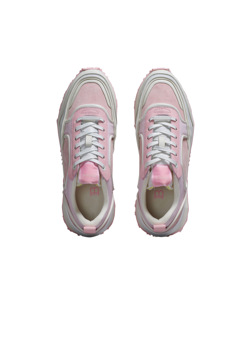 Suede, nylon and mesh low-top Racer sneakers 3