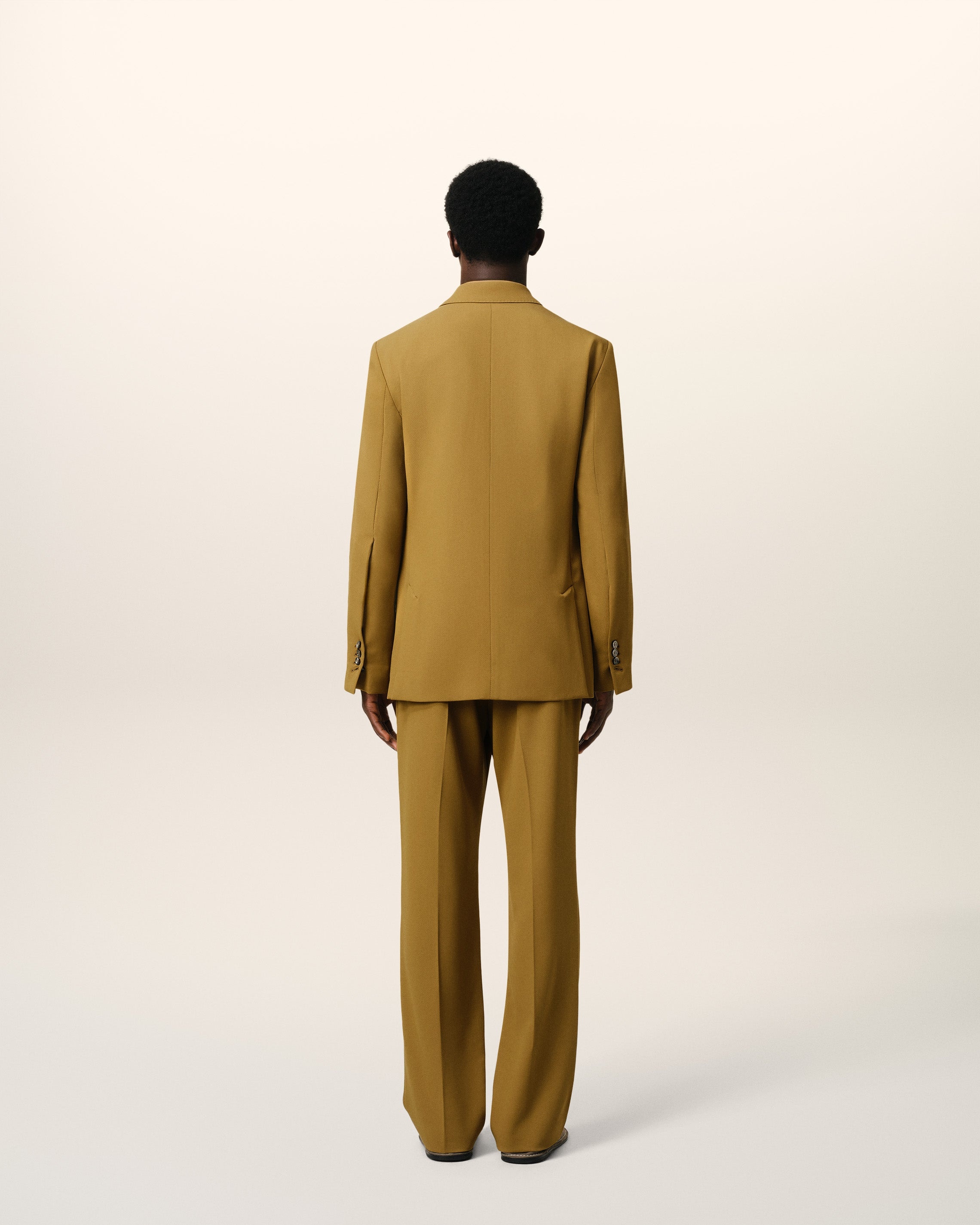 MUSTARD WOOL SEMI-LINED JACKET - 5