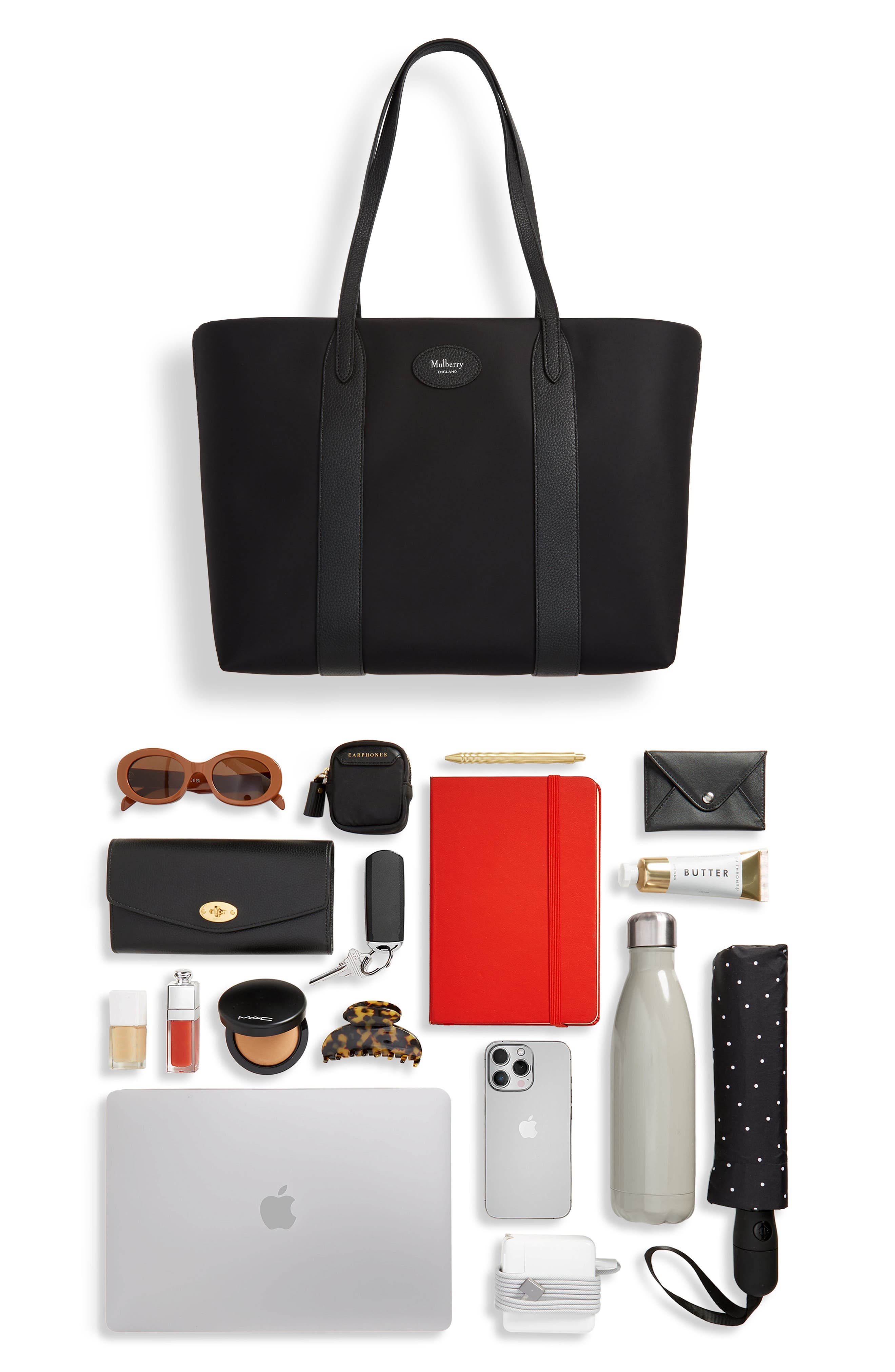 Mulberry Bayswater Nylon Tote in Black at Nordstrom - 6