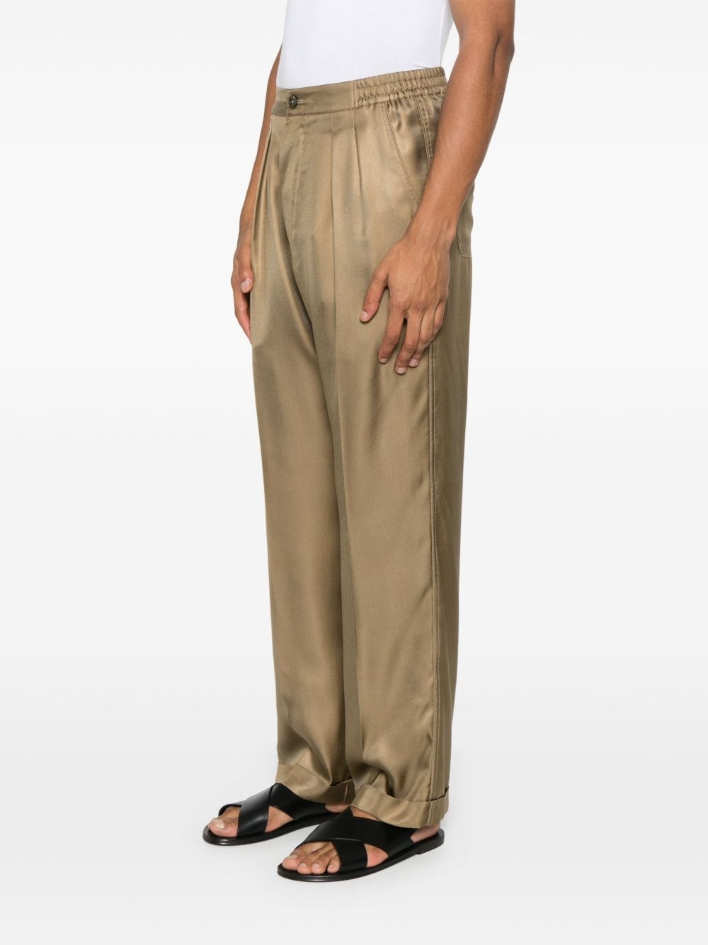 silk twill trousers - 3