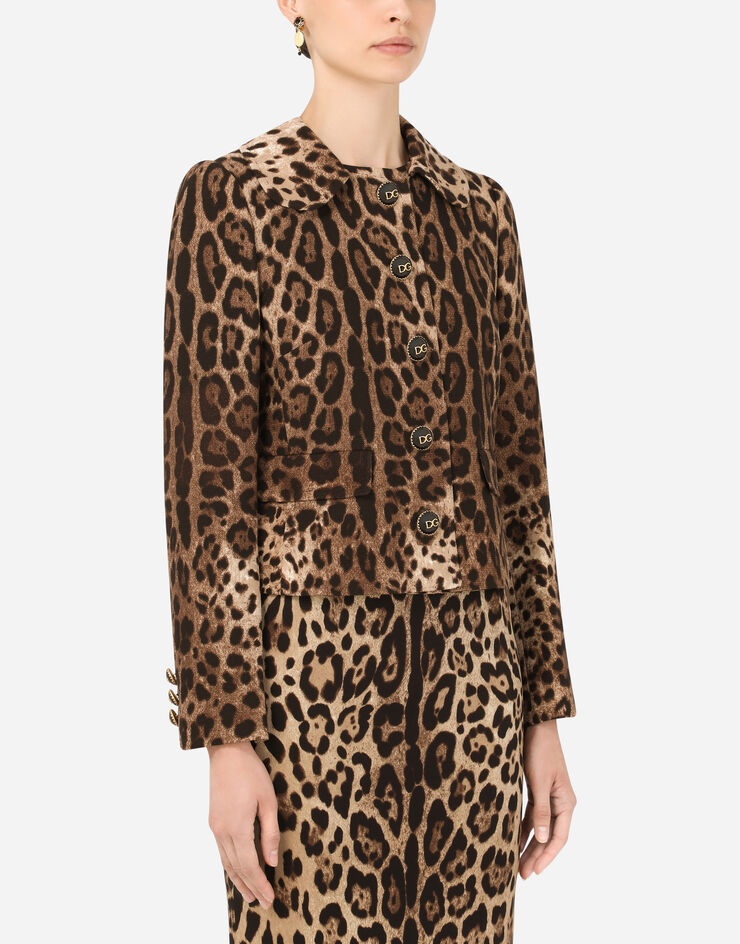 Wool Dolce jacket with leopard print - 4