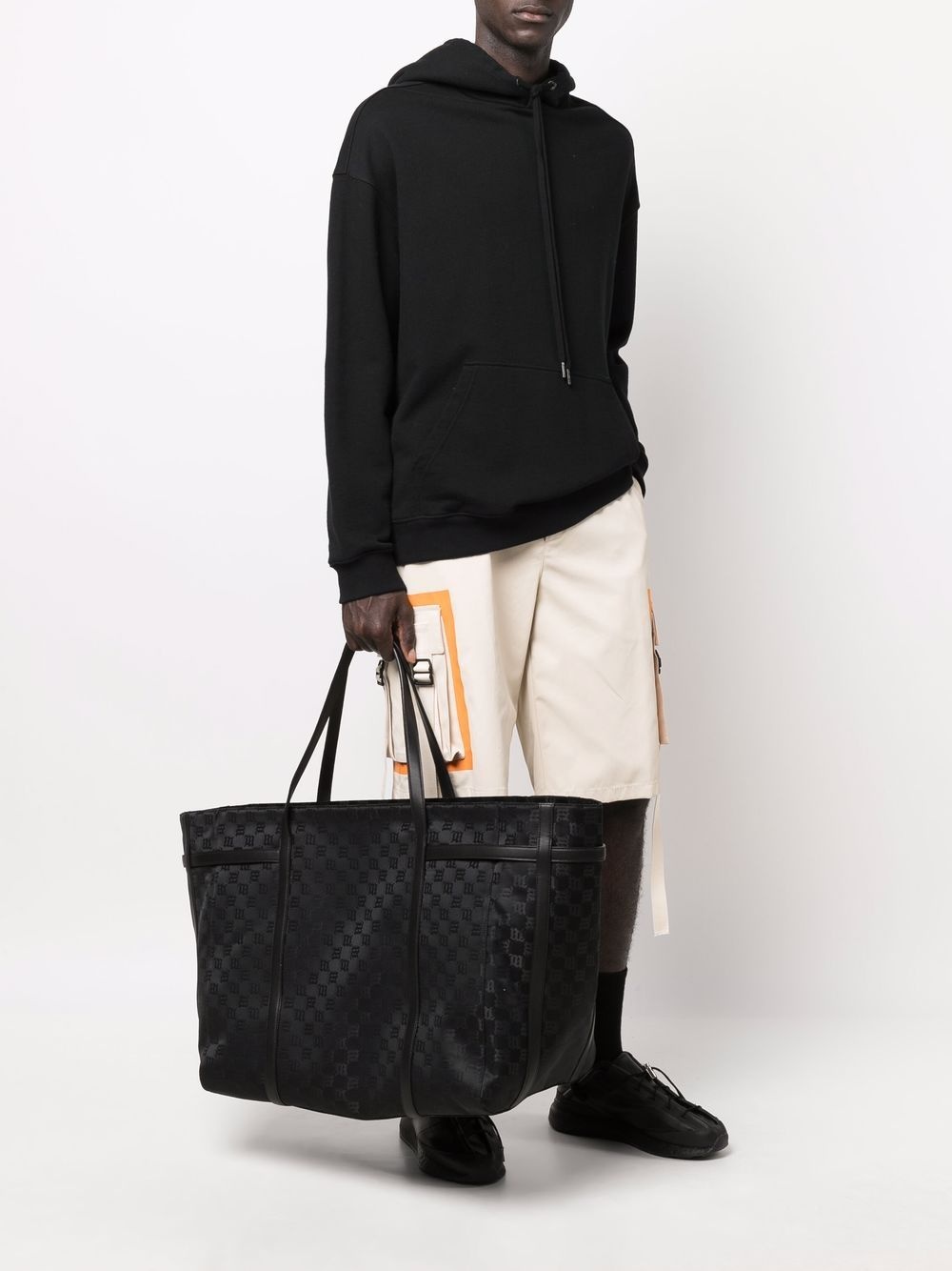 jacquard-monogram tote bag - 2