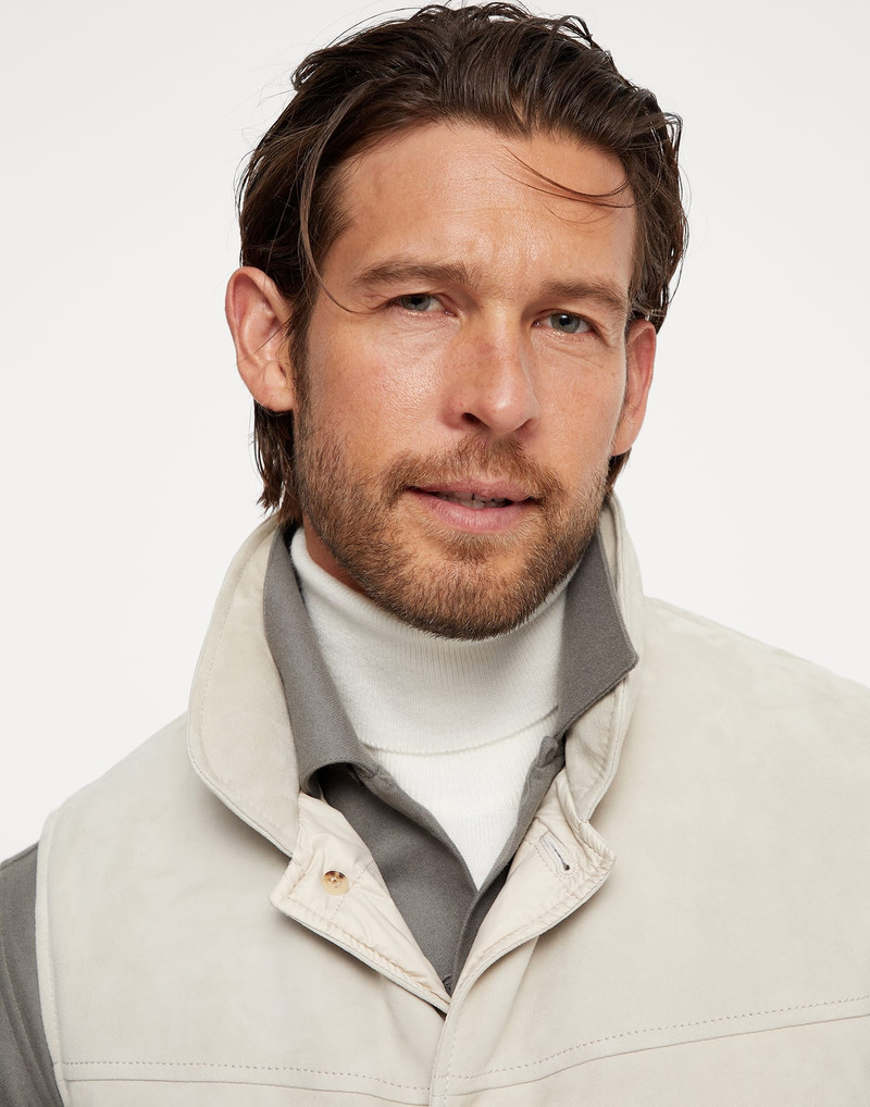 Suede down vest 3