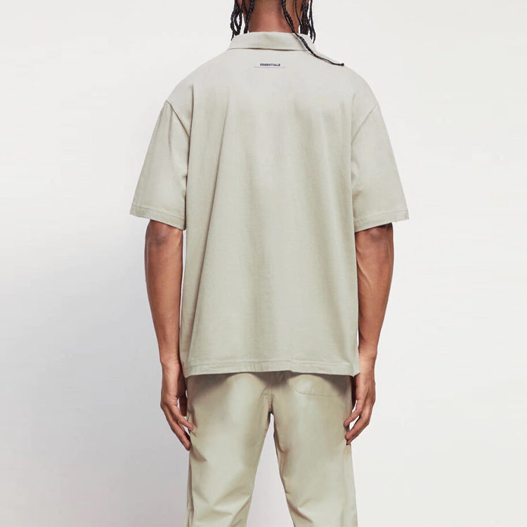 Fear of God Essentials FW20 Logo Polo Shirt 'Moss' FOG-FW20-297 - 3