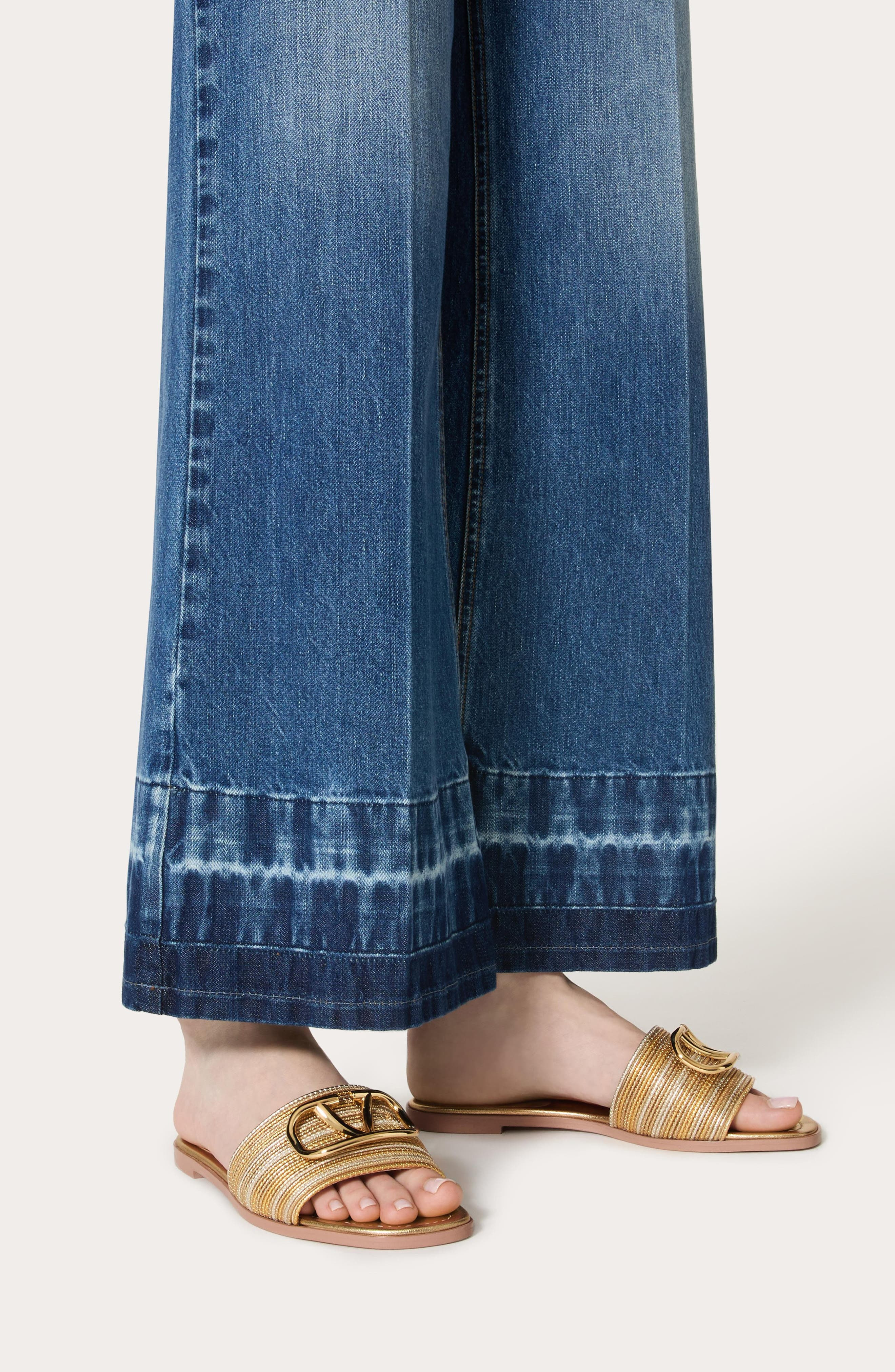 Valentino Garavani VLOGO Signature Slide Sandal in Star Gold Multicolor at Nordstrom - 2