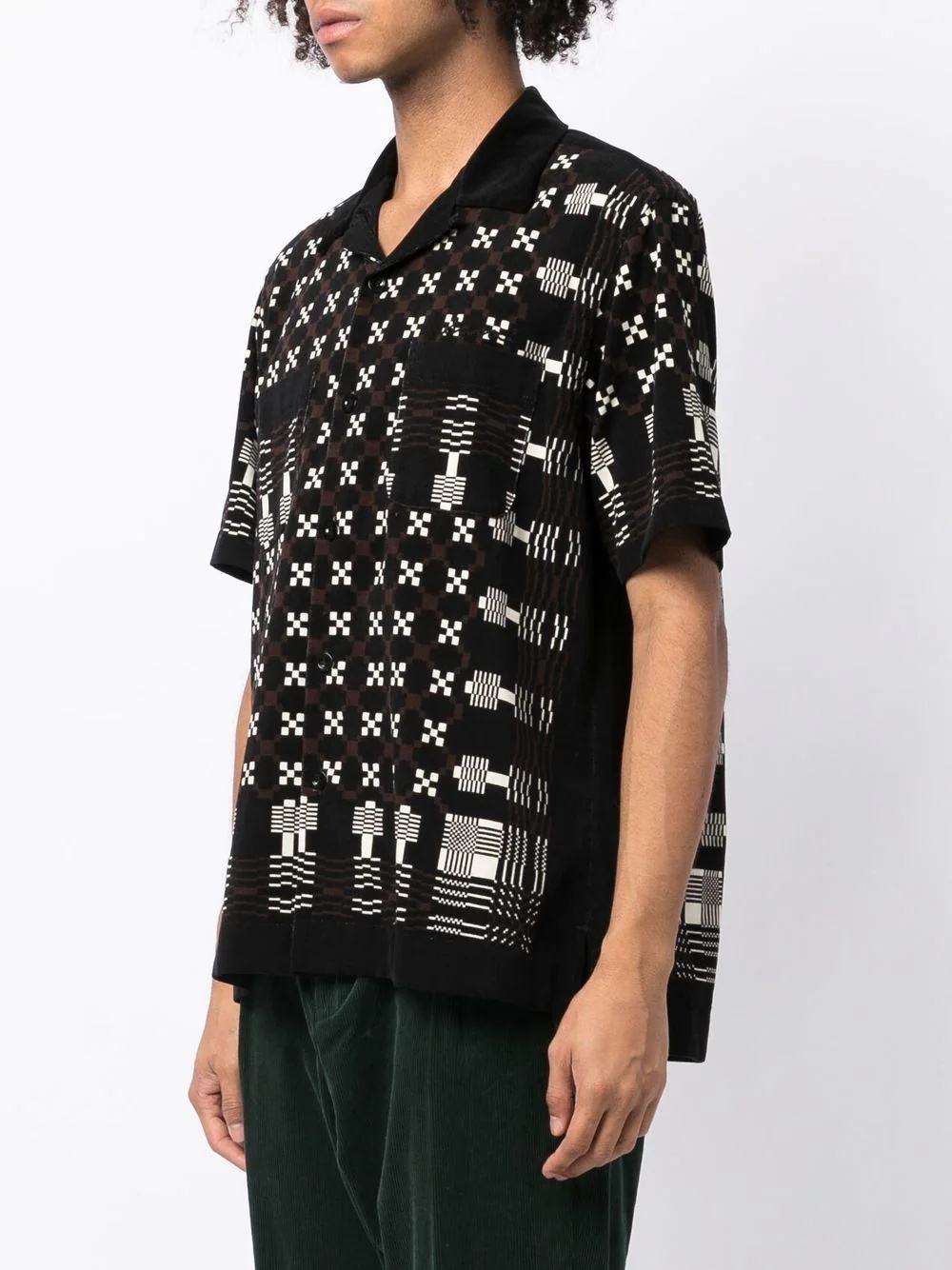 patterned short-sleeved shirt - 3