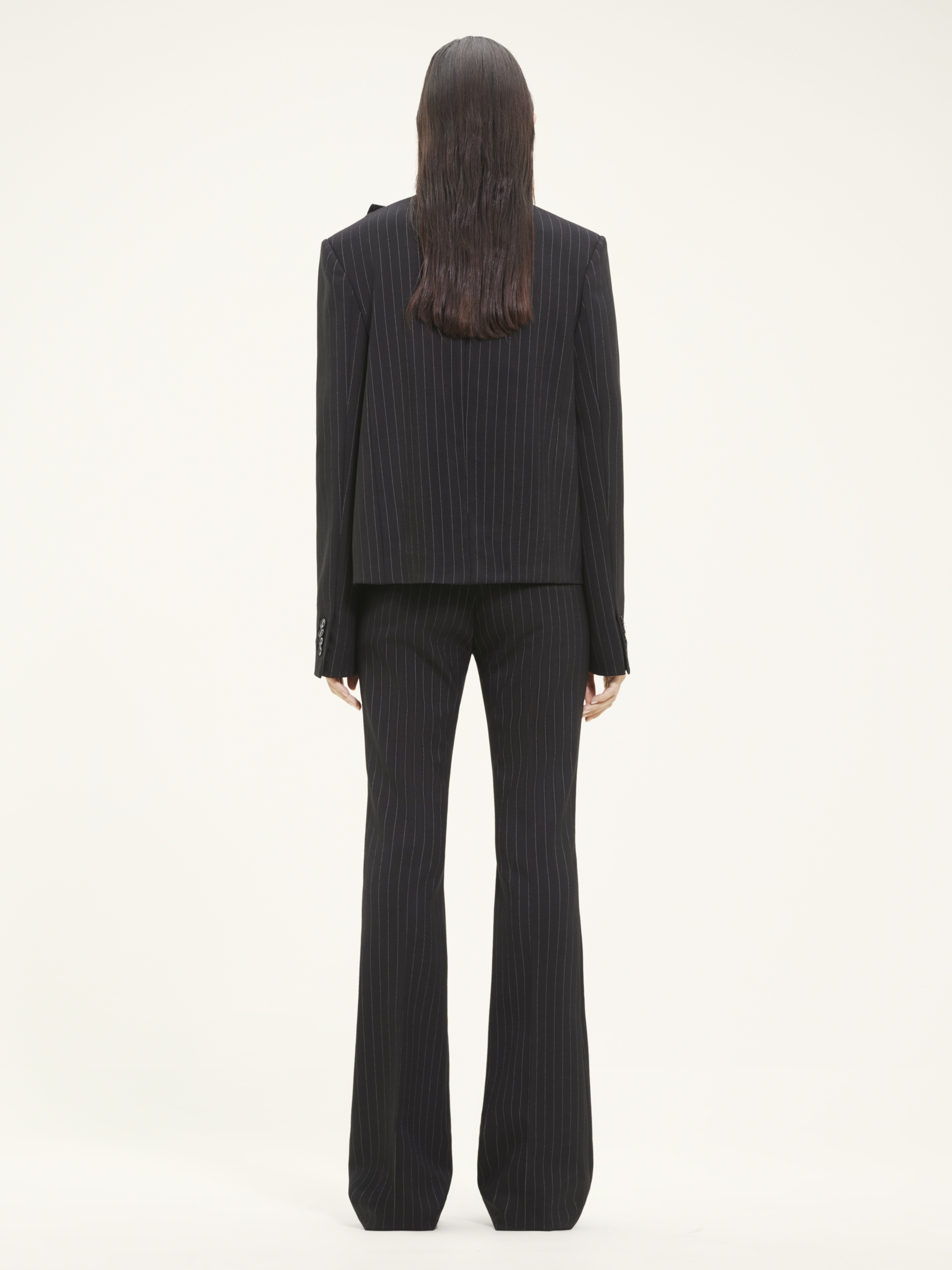 BUCKLE TAILORED PINSTRIPE JACKET - 4