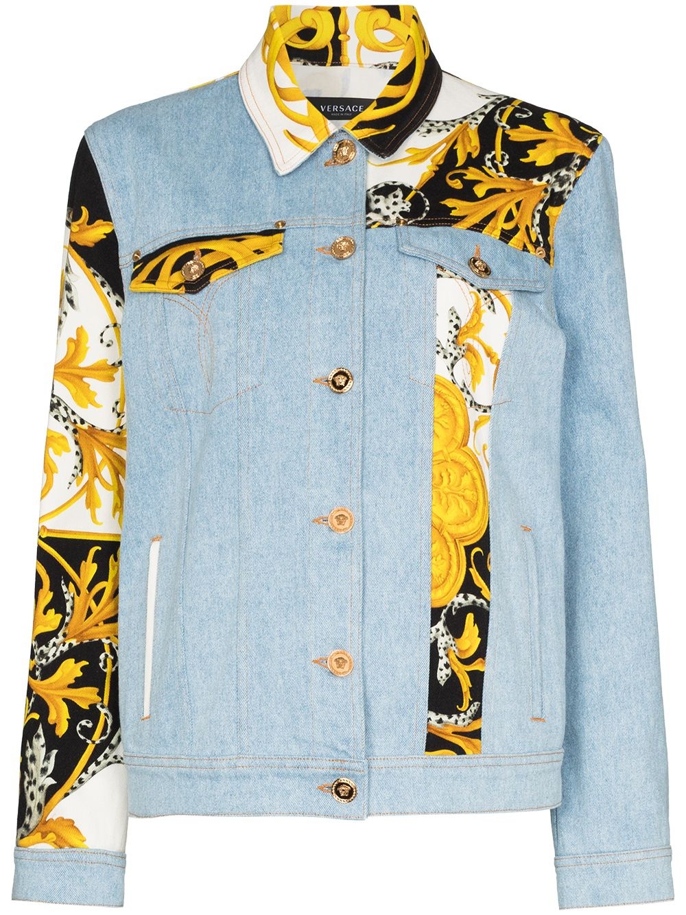 Baroque patchwork denim jacket - 1