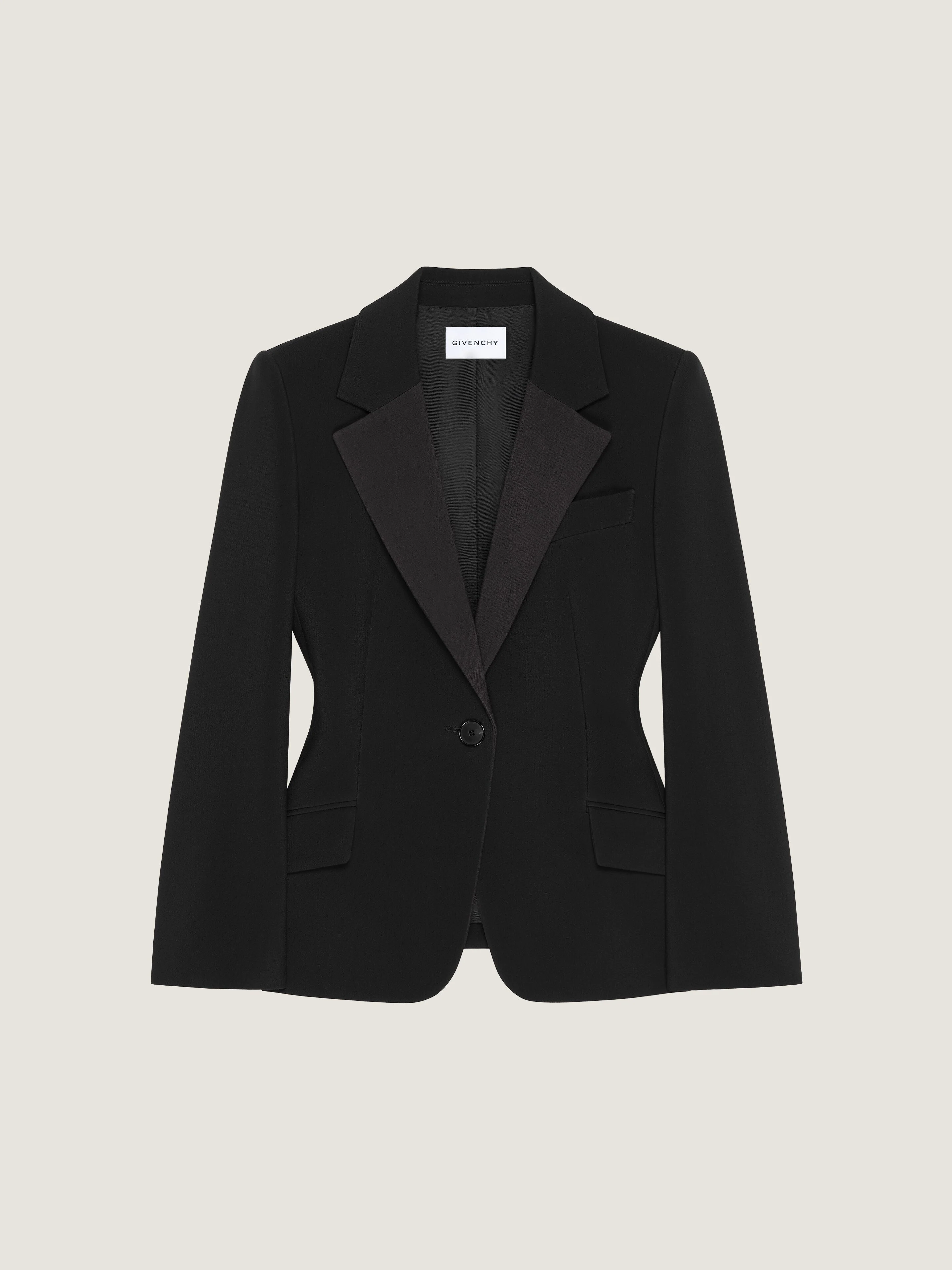 SINGLE-BREASTED TUXEDO JACKET IN WOOL - 1