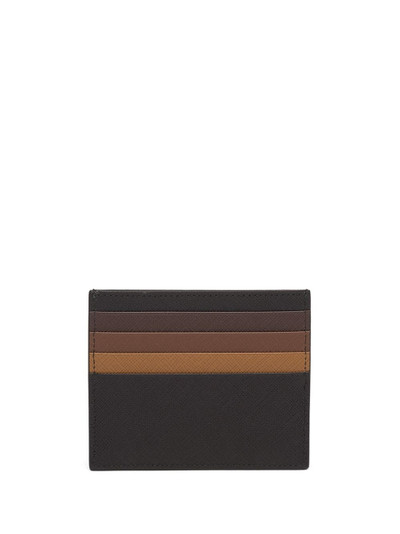 Prada Saffiano leather colour-block cardholder outlook